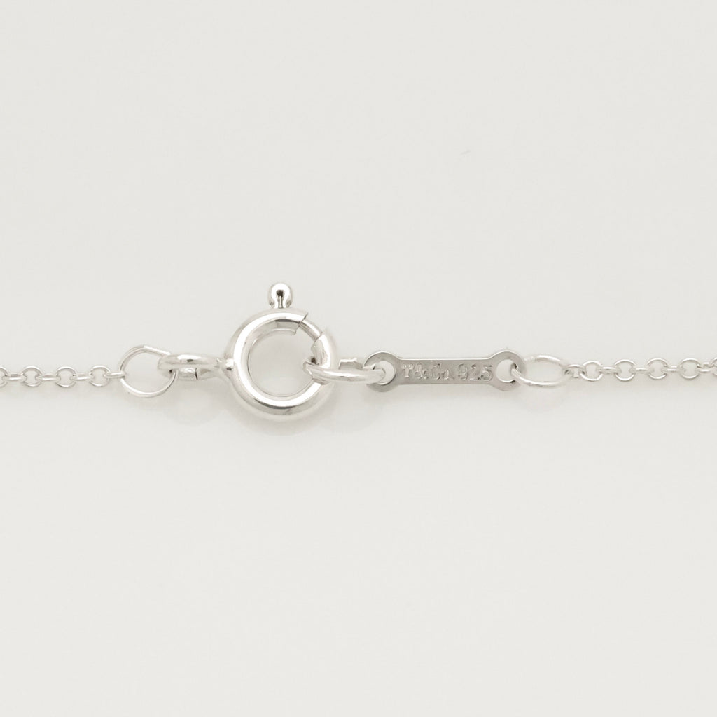 Tiffany & Co. Crown of Heart Diamond Pendant Necklace Sterling Silver 925