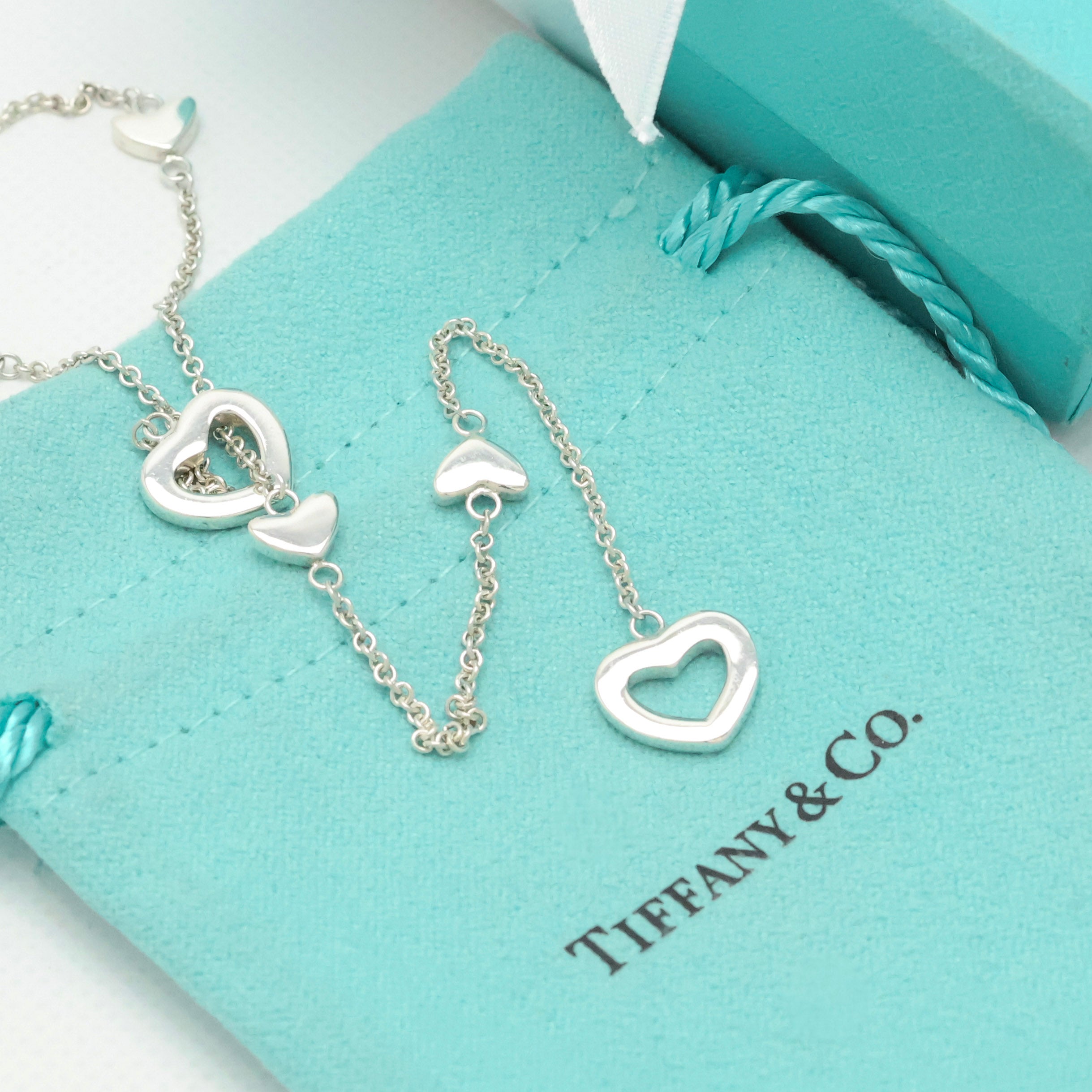TIFFANY&Co. ハート リンク ラリアット ネックレス AG925