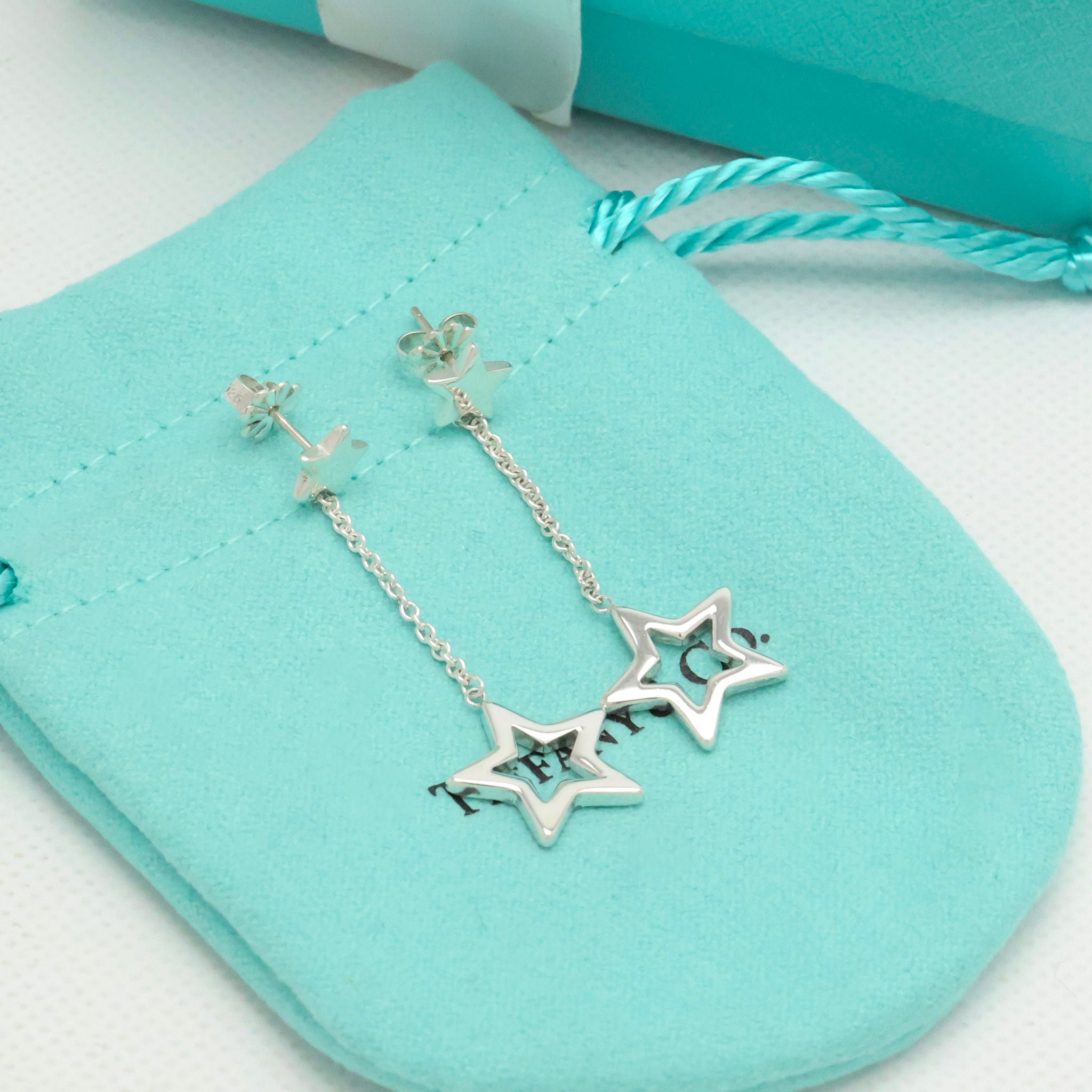 TIFFANY&Co. スター リンク ドロップ スタッド ピアス AG925
