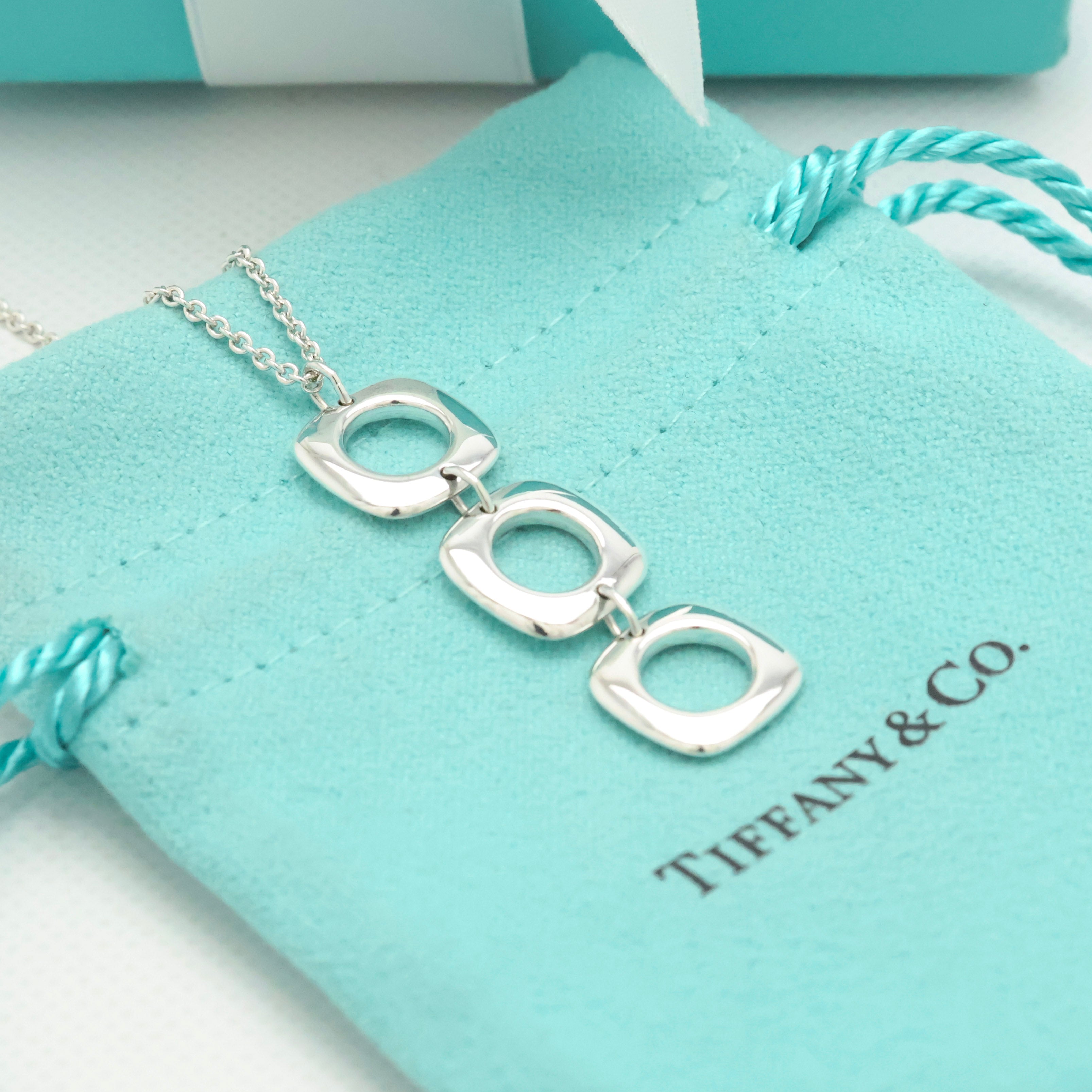 TIFFANY&Co. トリプル クッション スクエア ネックレス AG925