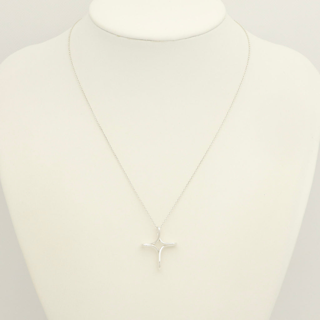 TIFFANY & Co. Open Cross Infinity Elsa Peretti Necklace  Sterling Silver 925
