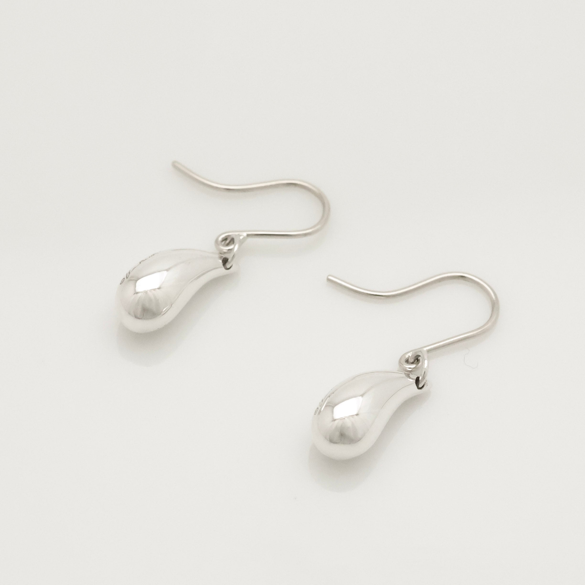 Tiffany & Co. Peretti Teardrop Dangle Earrings Sterling Silver 925