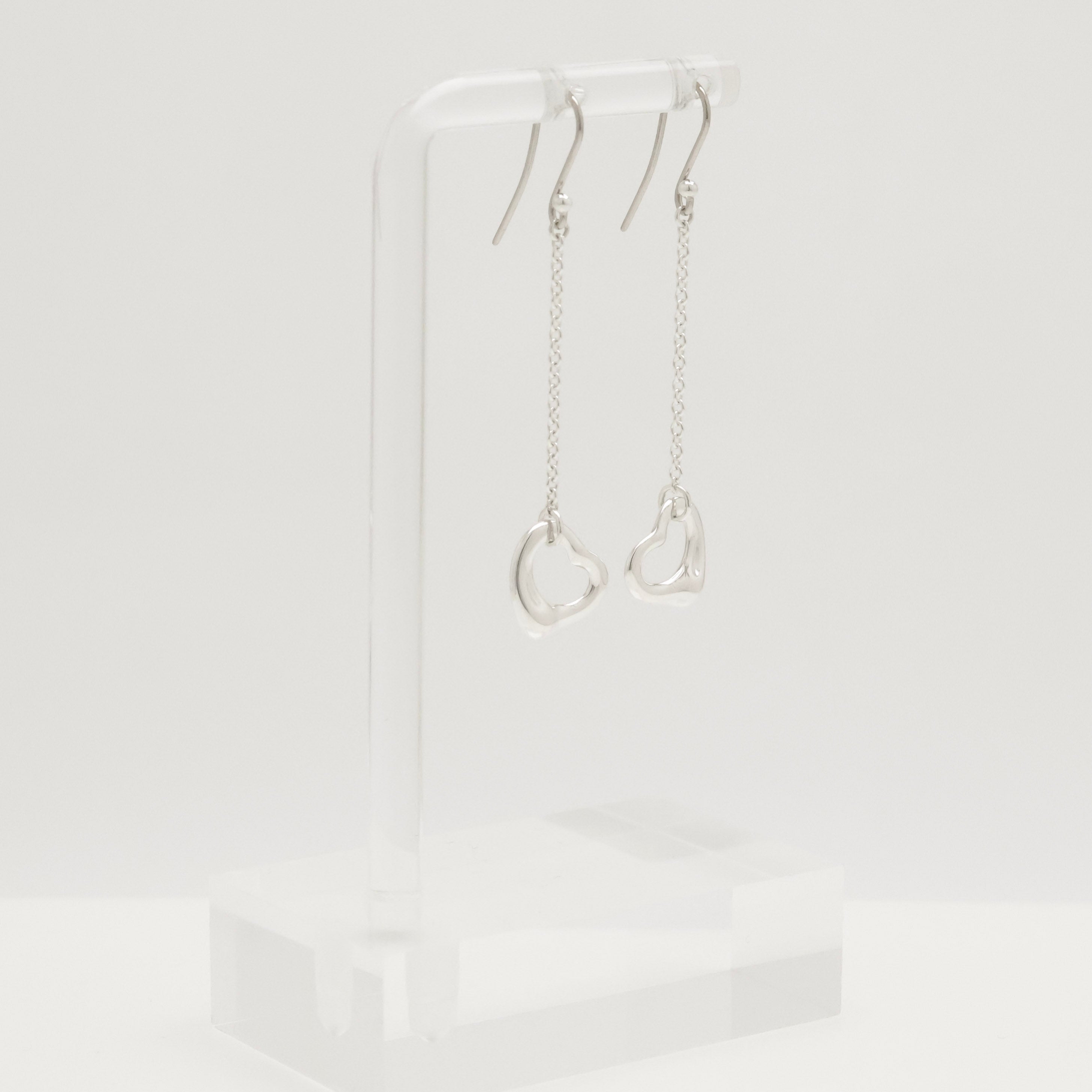 TIFFANY&Co. オープンハート エルサペレッティ ドロップ フック ピアス AG925