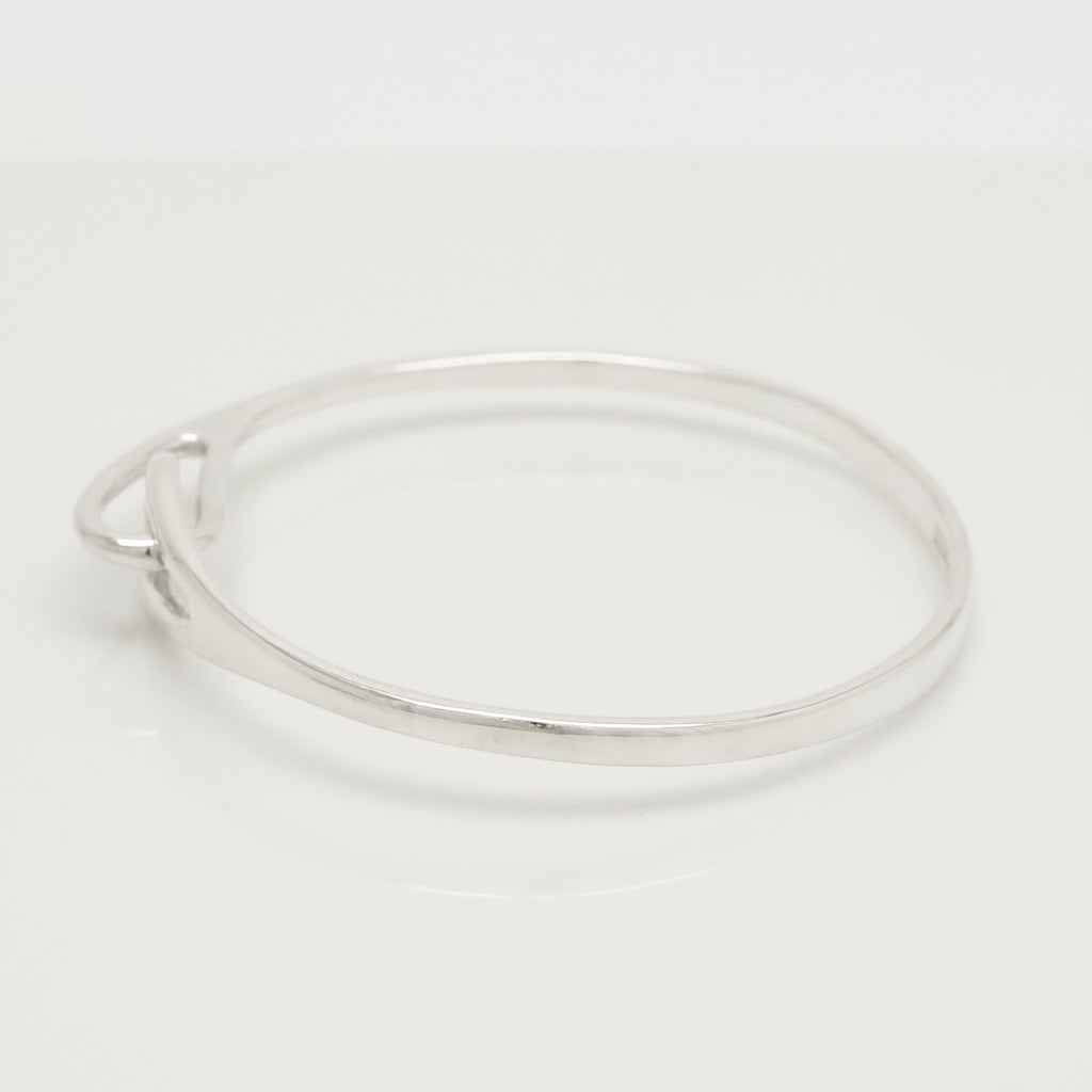 Tiffany & Co. Interlocking Double Loop Bangle Bracelet Sterling Silver 925