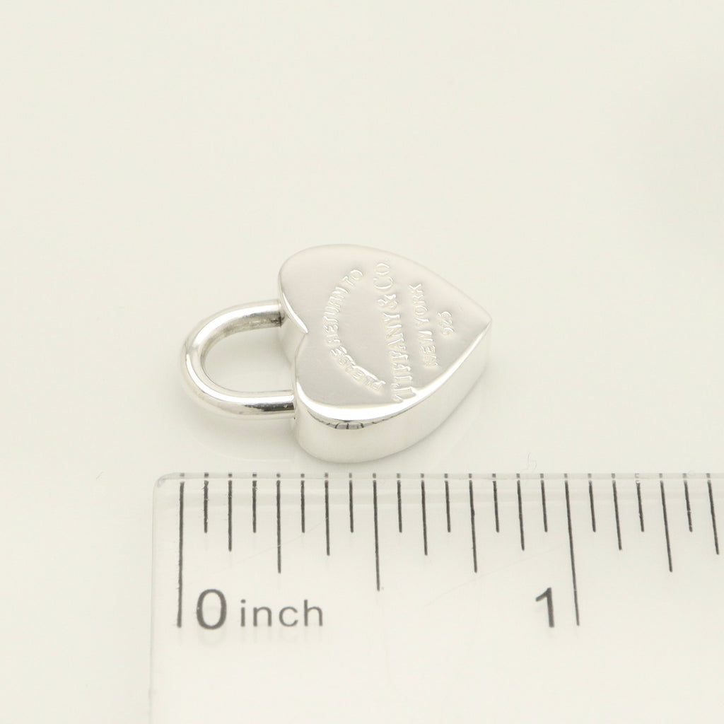 Tiffany & Co. Heart Charm Padlock Lock or Pendant in Sterling Silver 925