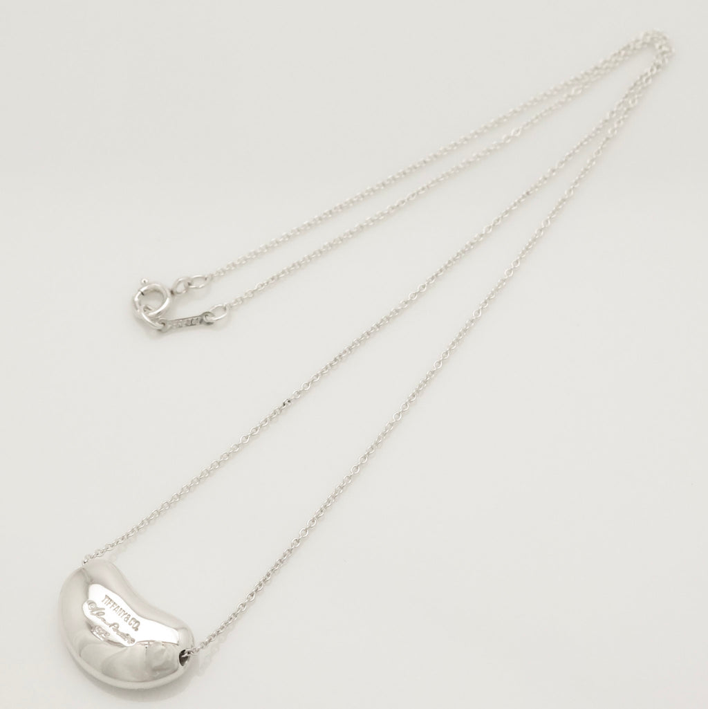  Tiffany & Co. Peretti Large  Bean Necklace  Sterling Silver 925 