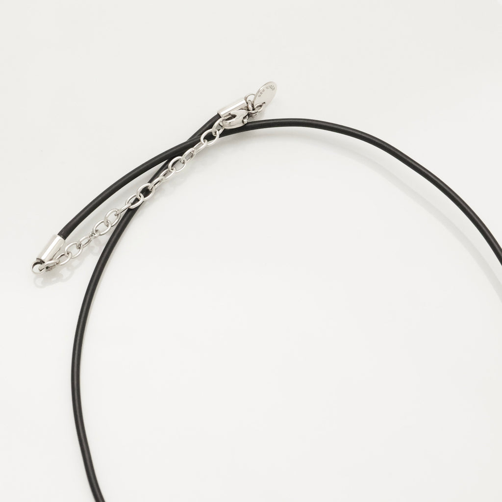 TIFFANY&Co. リターントゥ ティファニー ハート タグ ブラック チタン ラバー コード ネックレス AG925