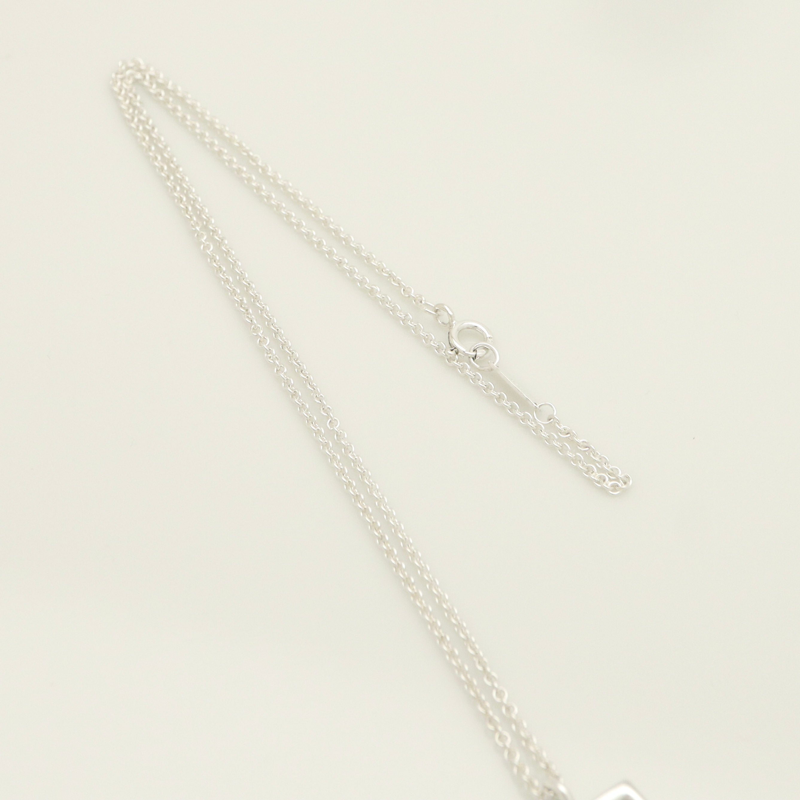 Tiffany & Co Triple Heart Plate Pendant Necklace Sterling Silver 925