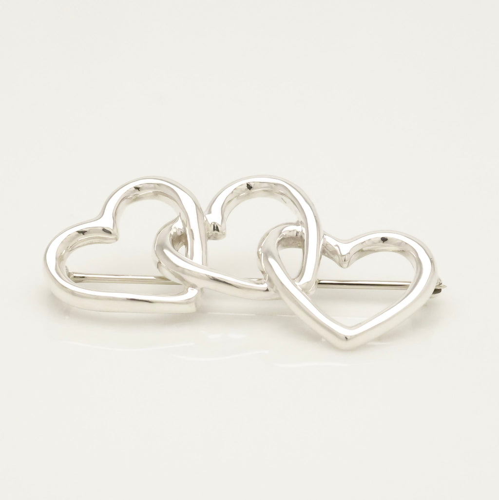 TIFFANY&Co. トリプル オープン ハート ピン ブローチ AG925