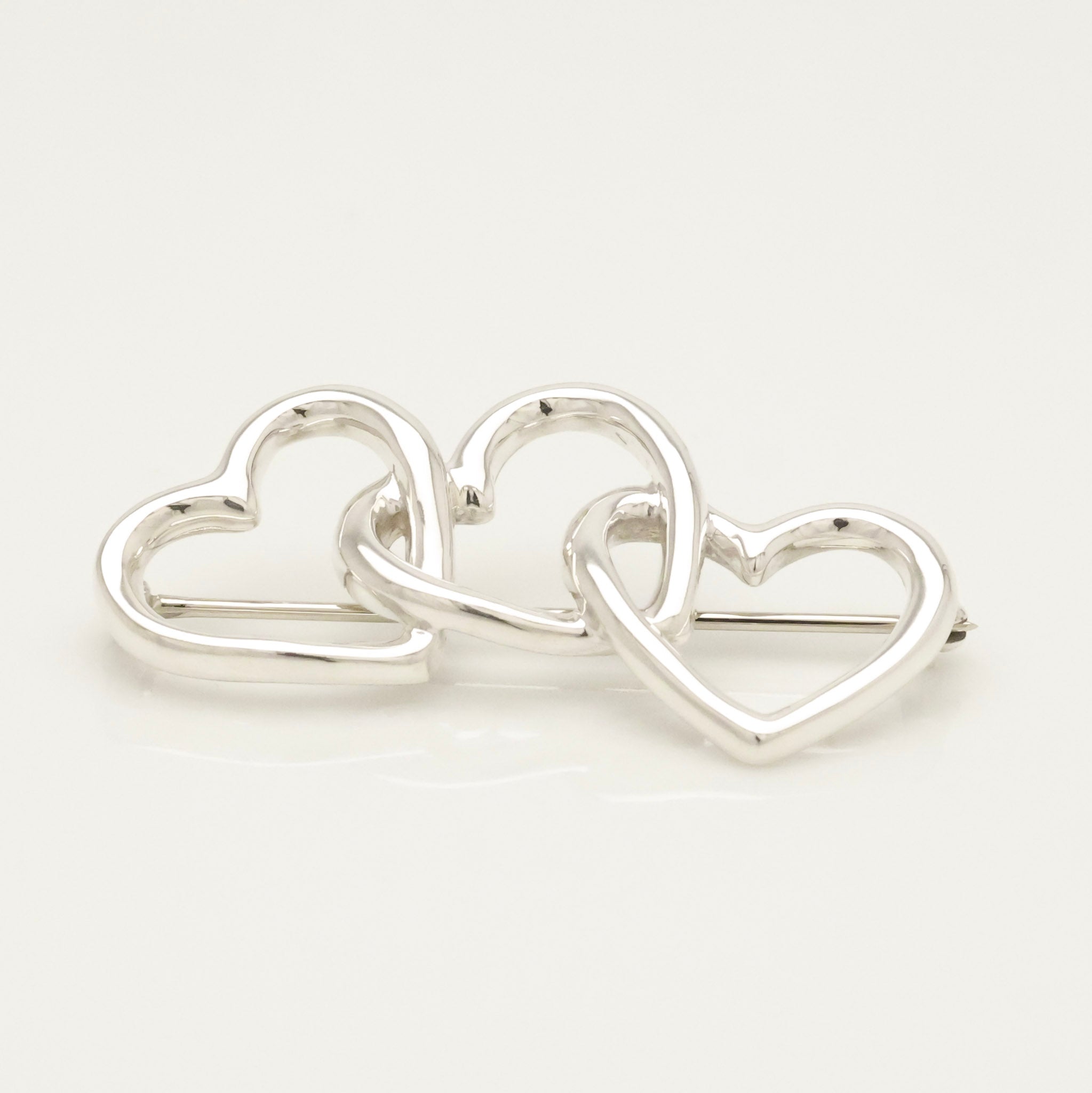 TIFFANY&Co. トリプル オープン ハート ピン ブローチ AG925