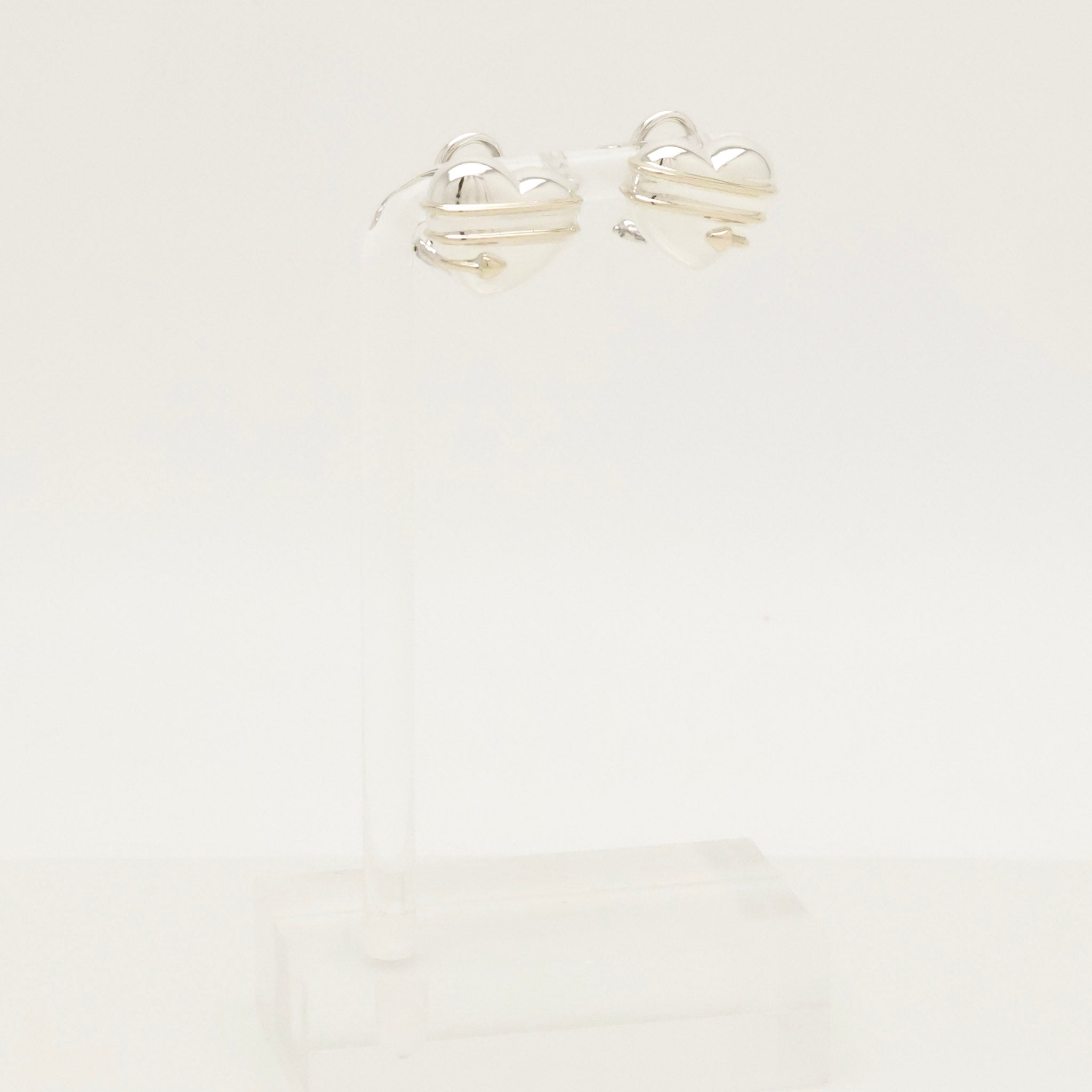 TIFFANY&Co. ハート アロー キューピット コンビ クリップ ピアス AG925 AU750
