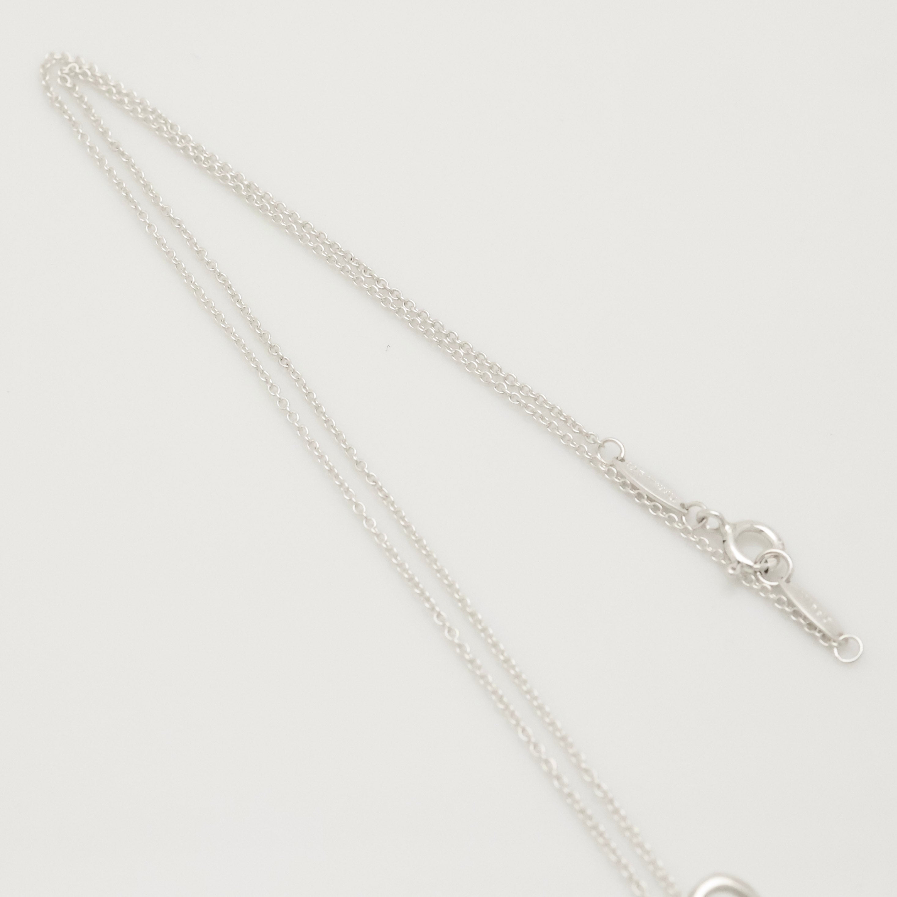 Tiffany & Co. Initial Letter "M" Necklace Pendant Sterling Silver 925
