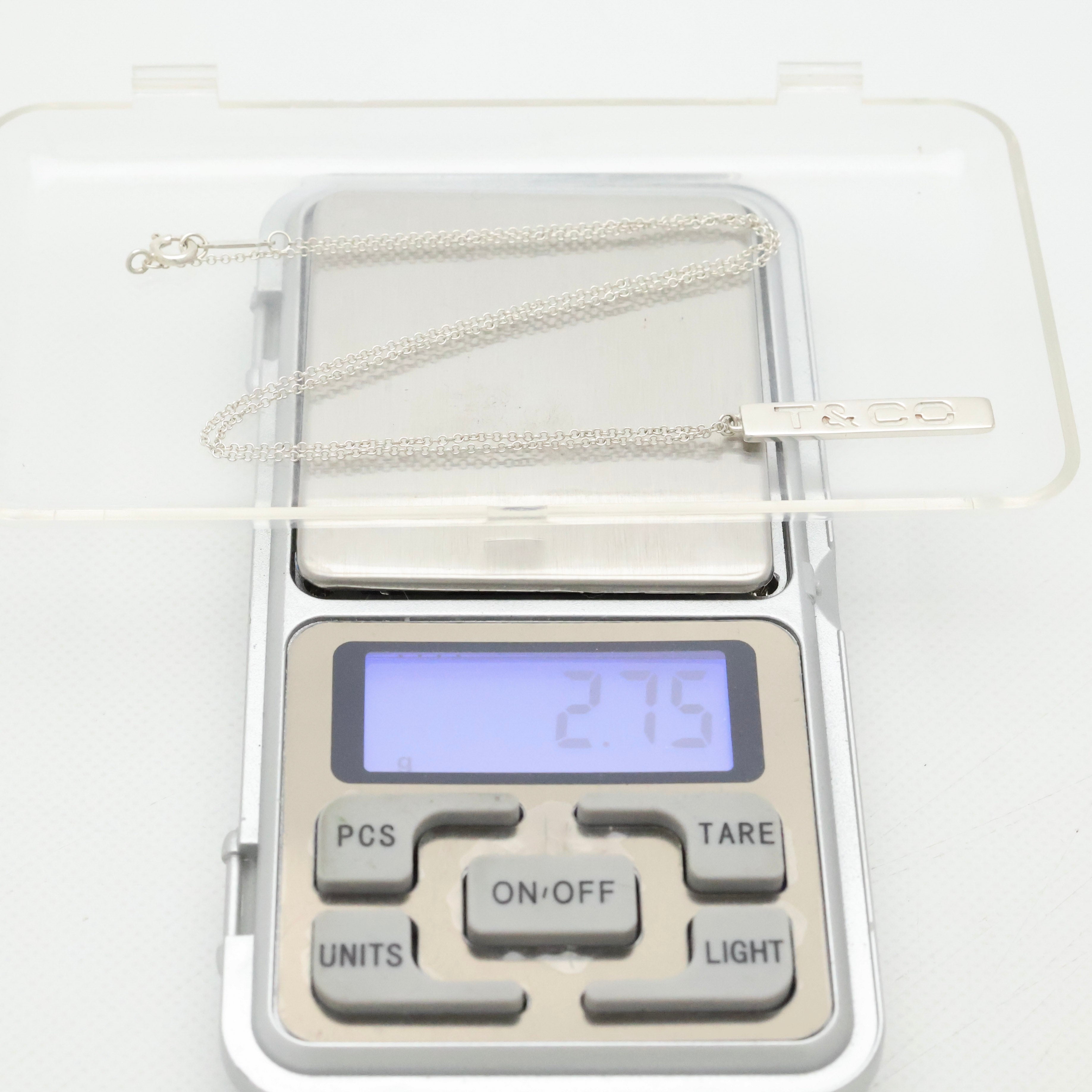 TIFFANY&Co.Ｔ & CO ロゴ バー ネックレス AG925