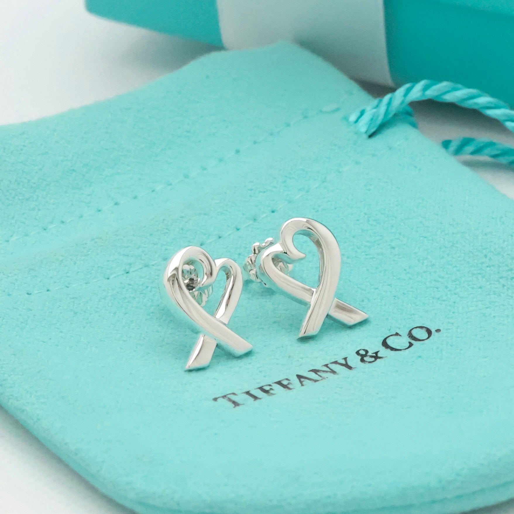 TIFFANY&Co. ラビングハート パロマピカソ スタッド ピアス AG925