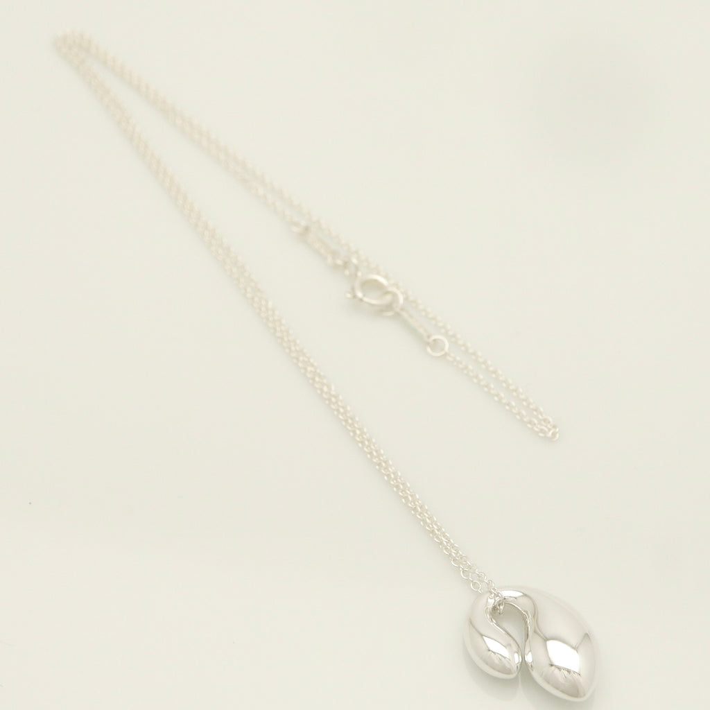 Tiffany & Co. Elsa Peretti Sterling Silver Double Teardrop Pendant Necklace