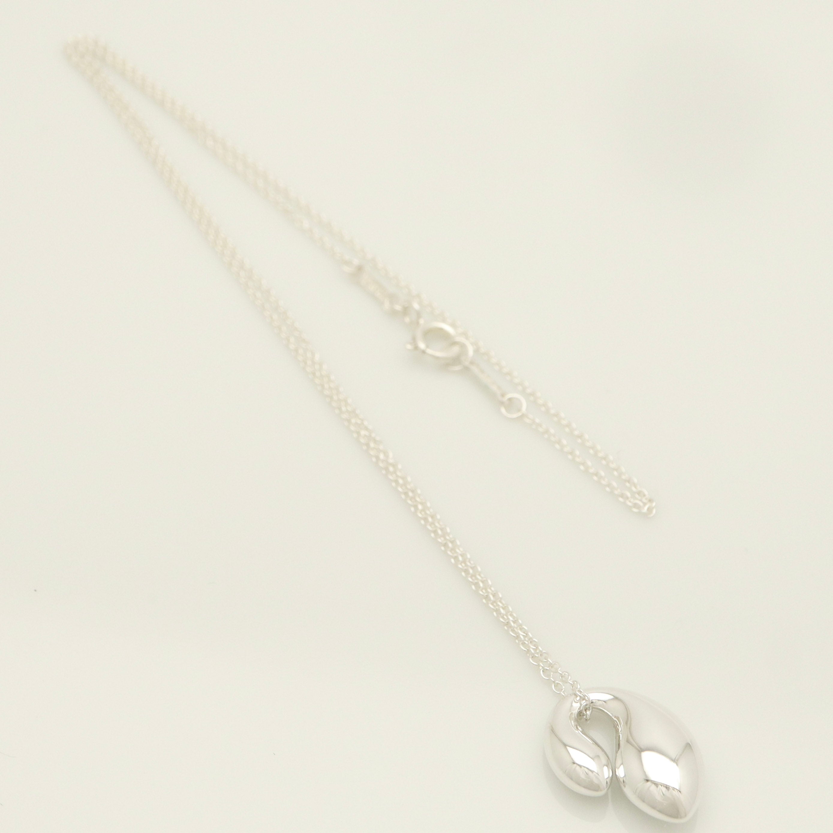Tiffany & Co. Elsa Peretti Sterling Silver Double Teardrop Pendant Necklace