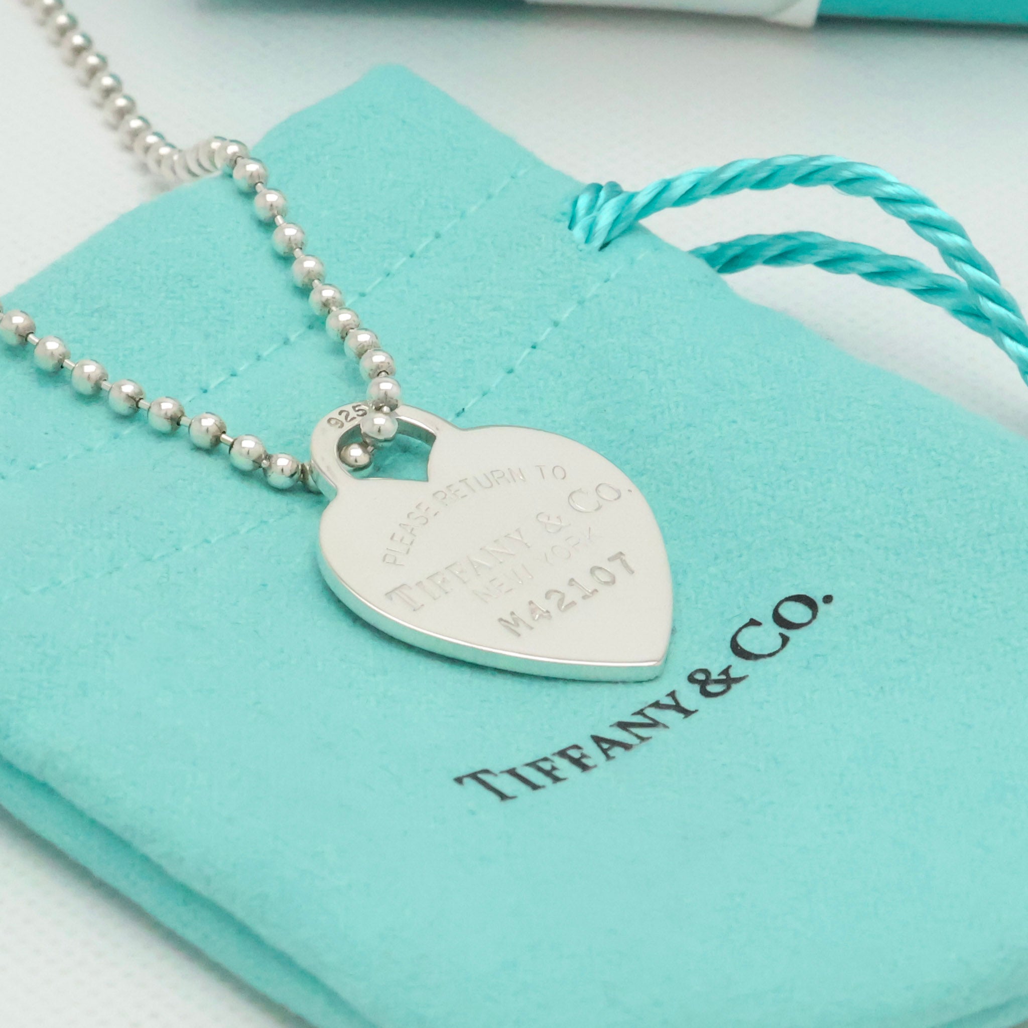 TIFFANY&Co. リターントゥ ティファニー ハート タグ ボール チェーン ネックレス AG925