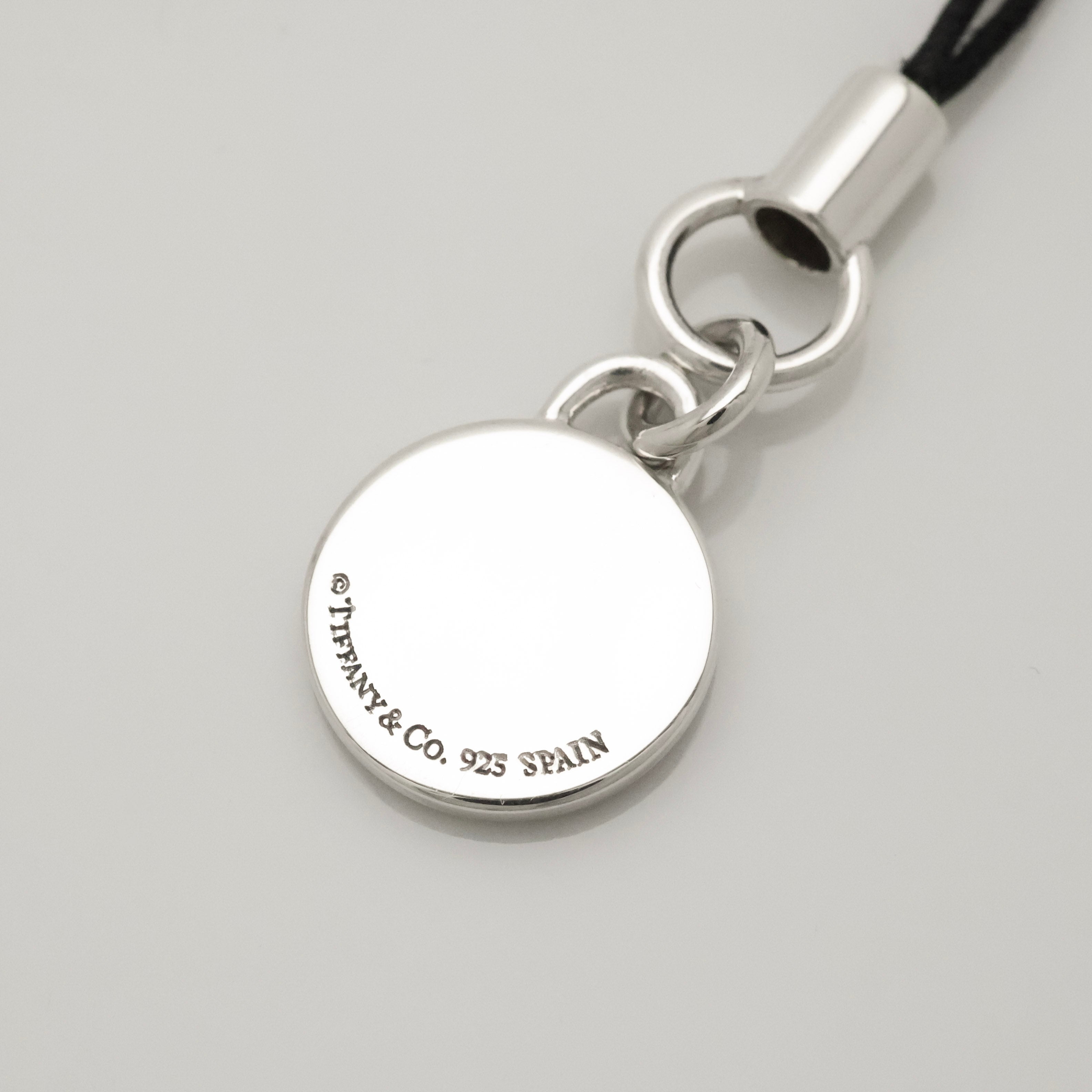 TIFFANY&Co. 1837 ロゴ ラウンド サークル ブルー エナメル ストラップ AG925