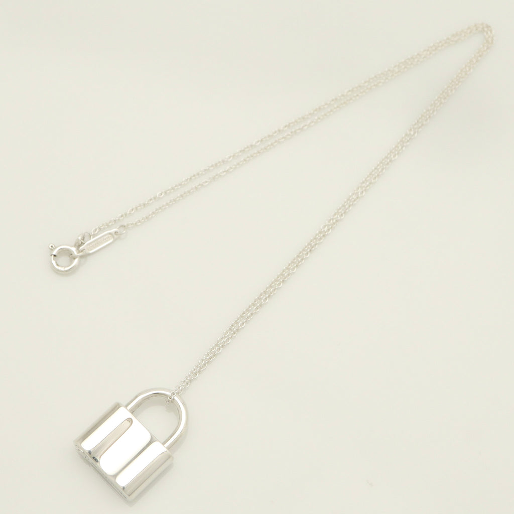 Tiffany & Co 1837 Padlock Necklace Pendant Sterling Silver 925