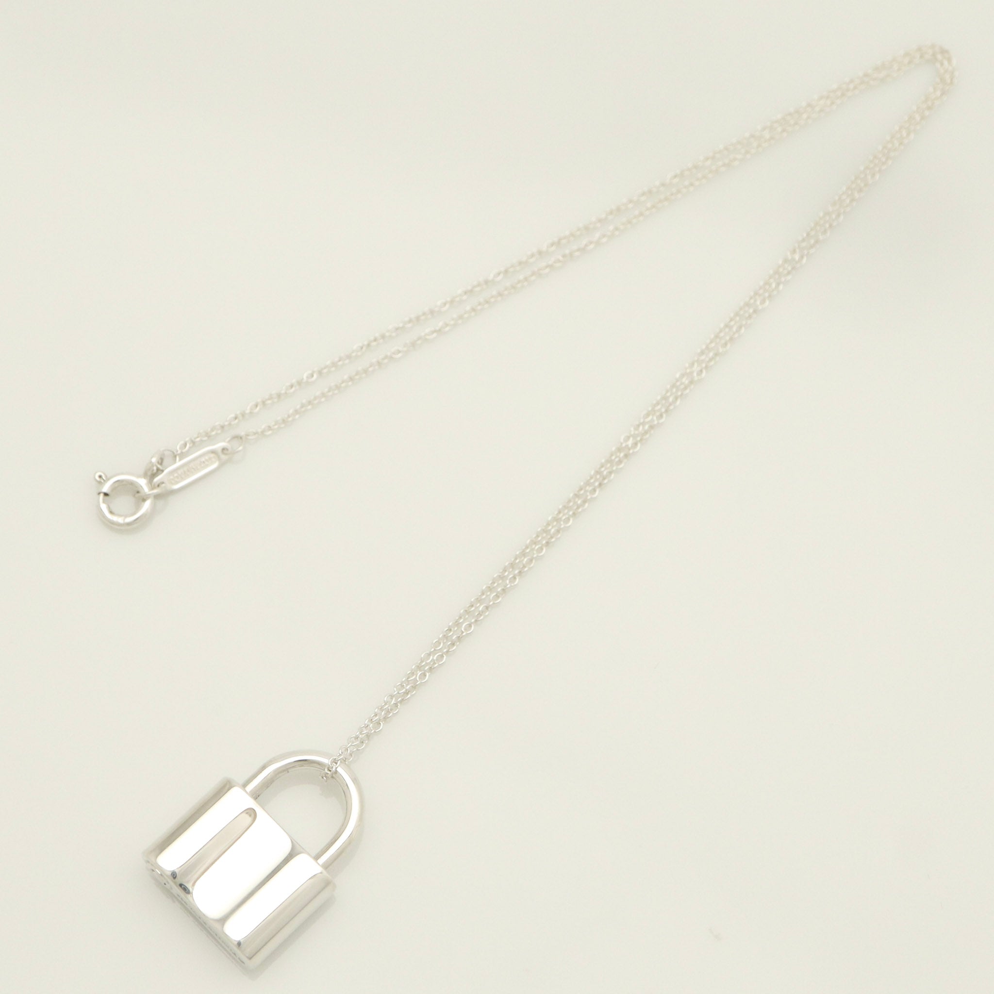 Tiffany & Co 1837 Padlock Necklace Pendant Sterling Silver 925