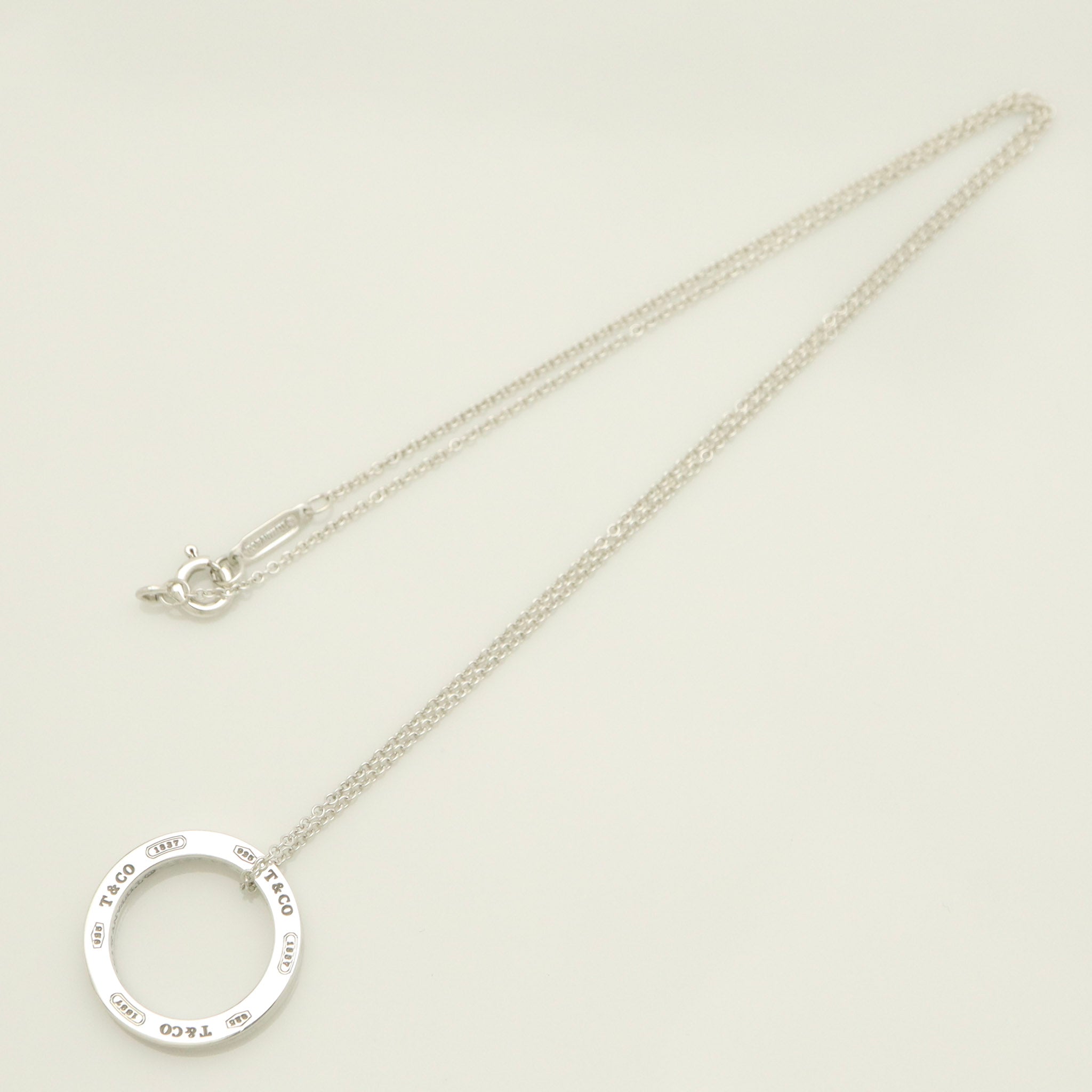 Tiffany & Co. Round Circle Pendant Necklace Sterling Silver 925