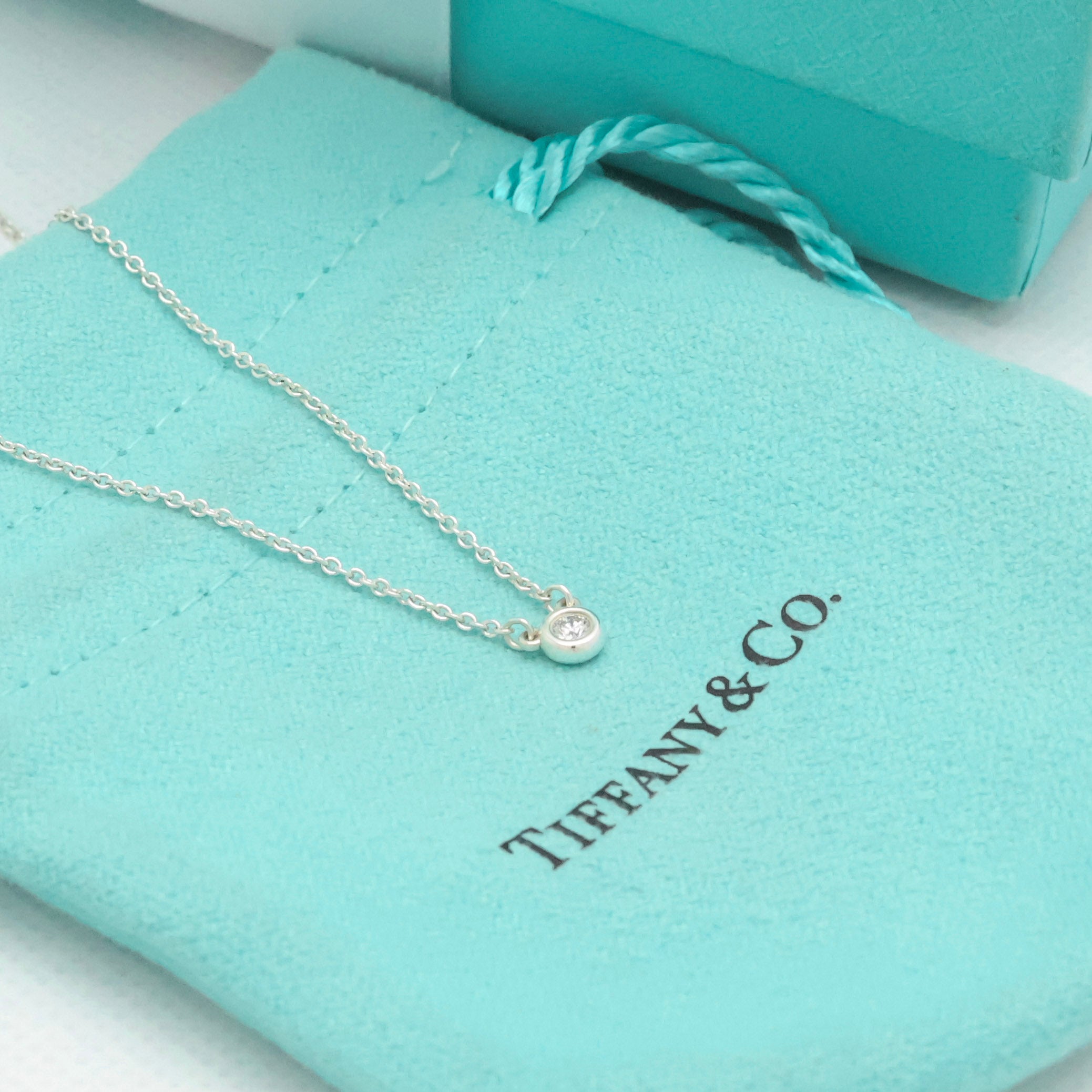 TIFFANY&Co.  バイザヤード ダイヤモンド 1P エルサペレッティ ネックレス AG925