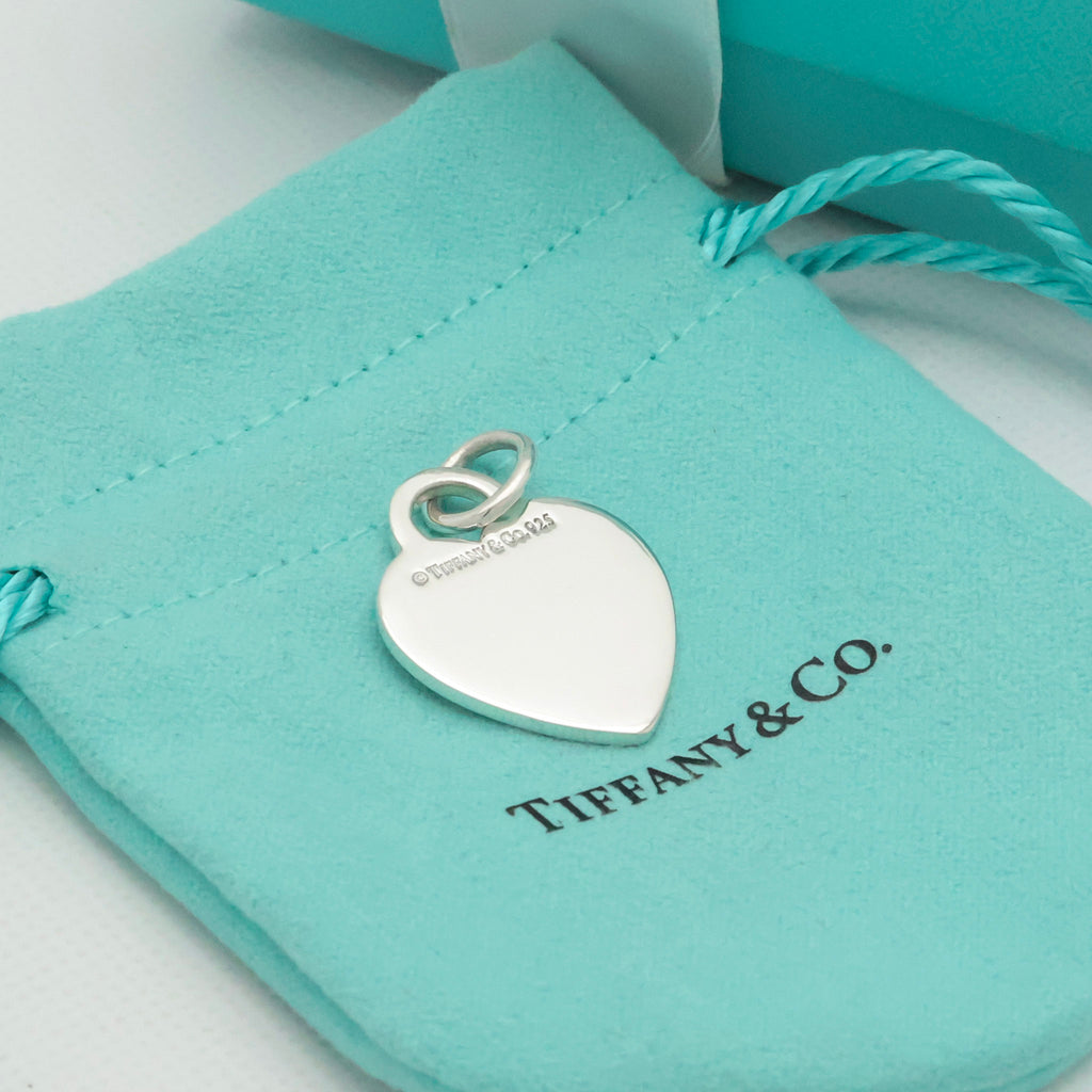 Tiffany & Co. Heart Tag Pendant Charm Sterling Silver 925 