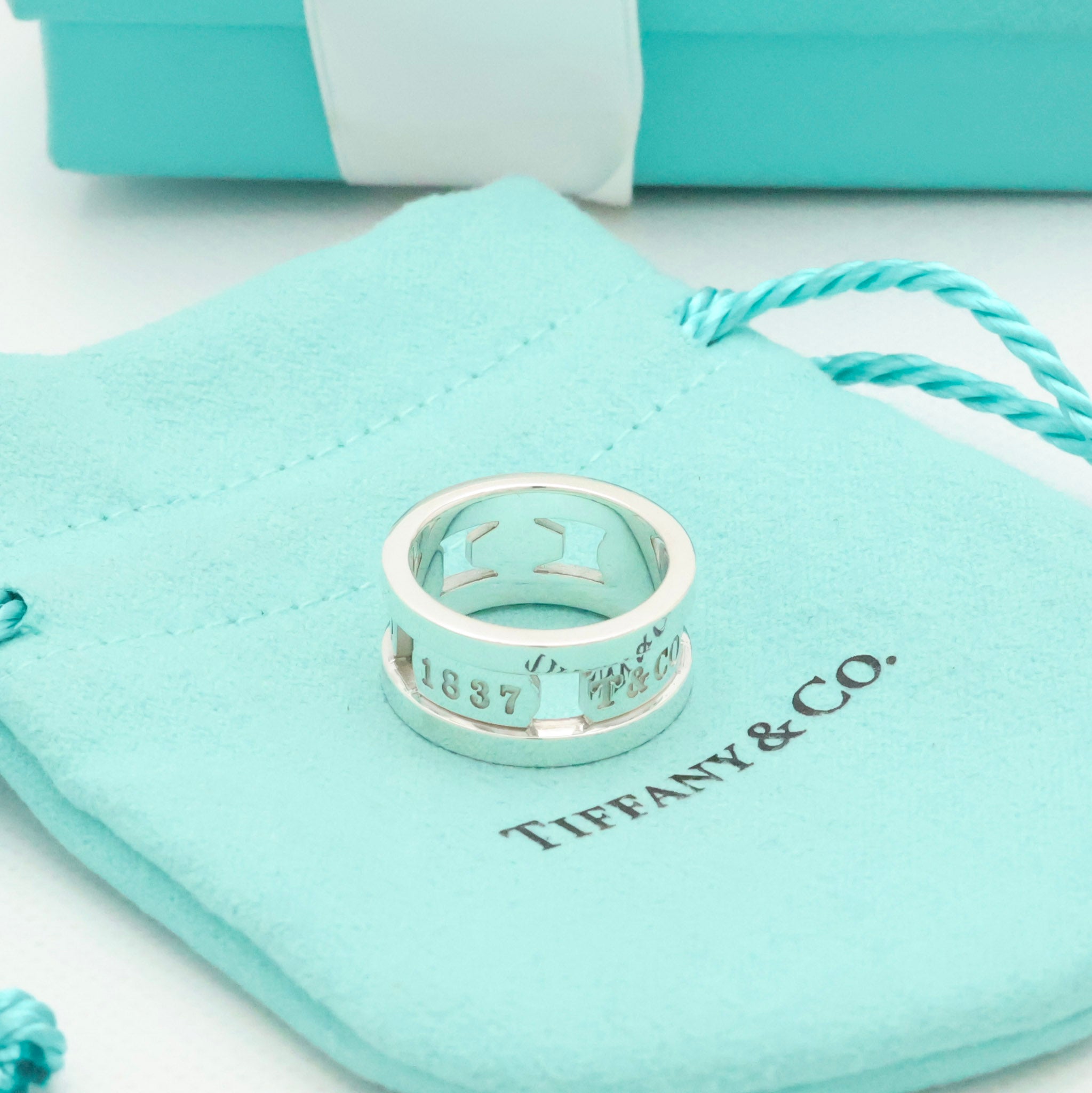 TIFFANY&Co. 1837 エレメント ワイド リング 9.5 号 AG925