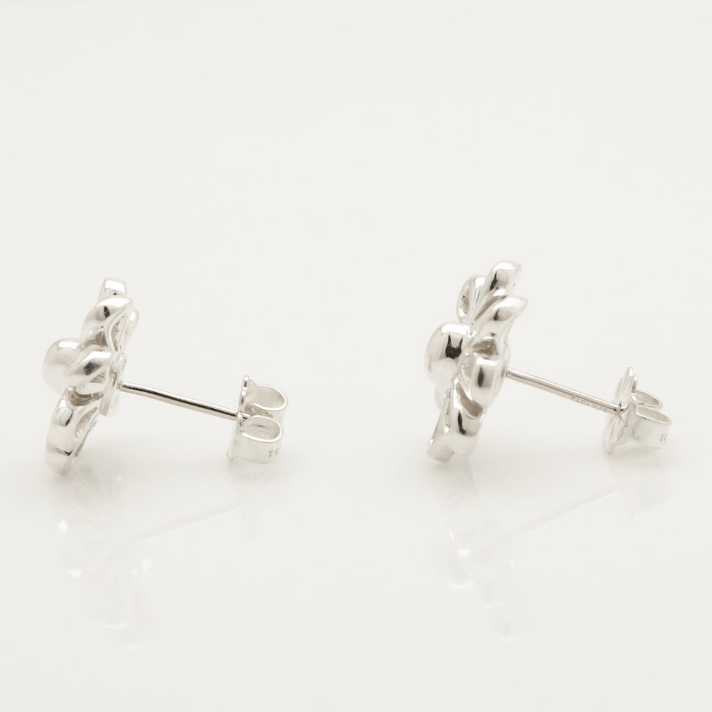 Tiffany & Co. Daisy Flower Stud Earrings Sterling Silver 925