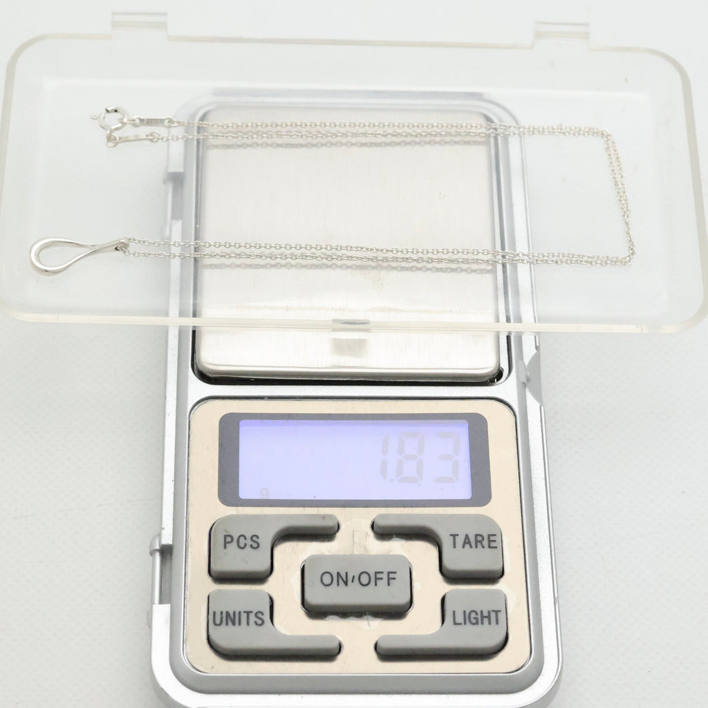  Tiffany & Co. Open Teardrop Necklace Pendant Sterling Silver 925 