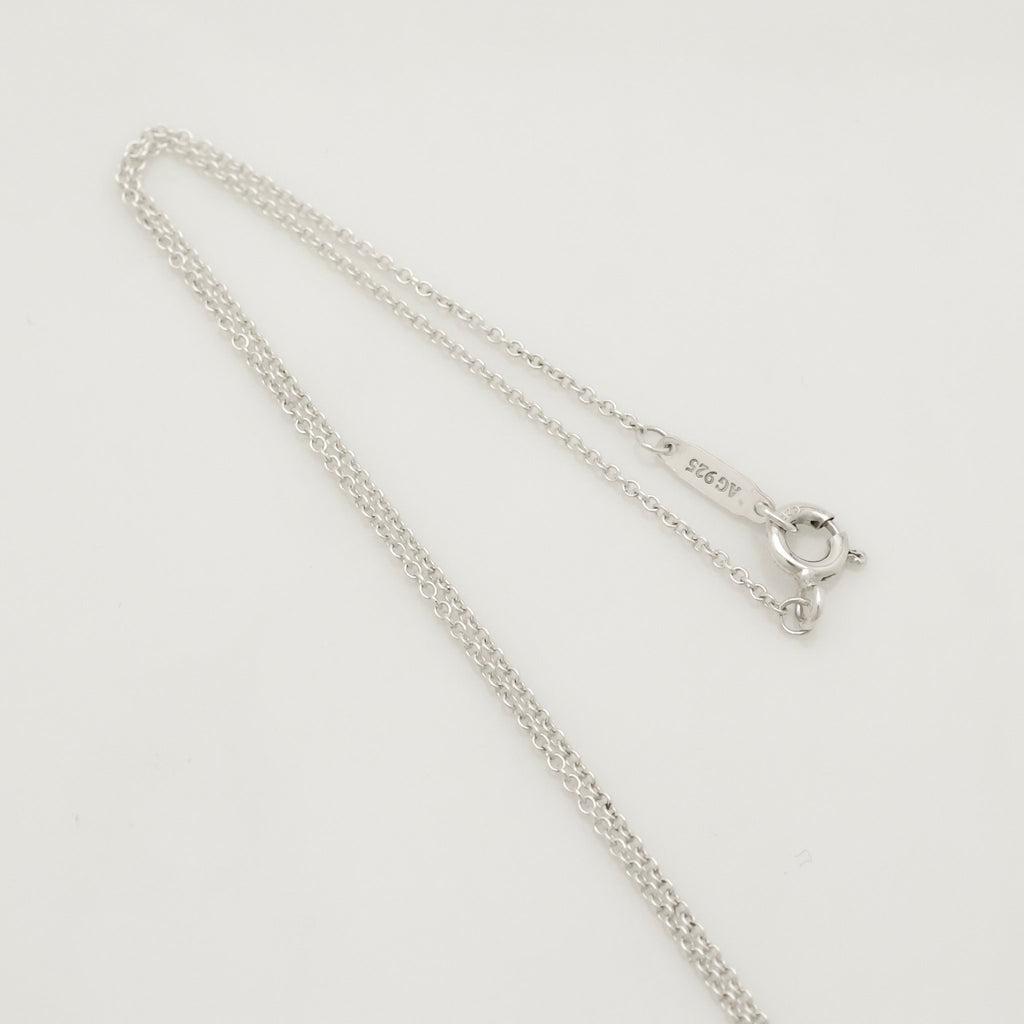 TIFFANY&Co. ハート ロック ブルーエナメル ネックレス AG925