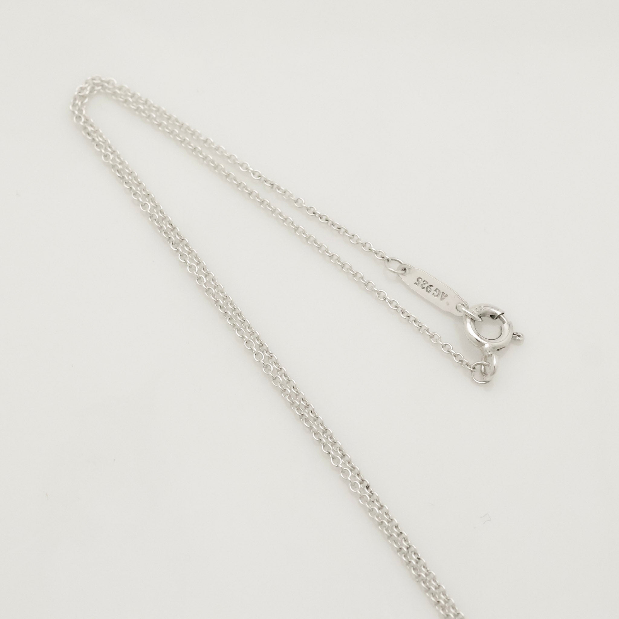TIFFANY&Co. ハート ロック ブルーエナメル ネックレス AG925