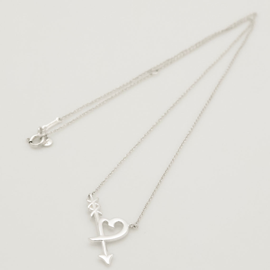  Tiffany & Co. Loving Heart Arrow Necklace Sterling Silver 925 