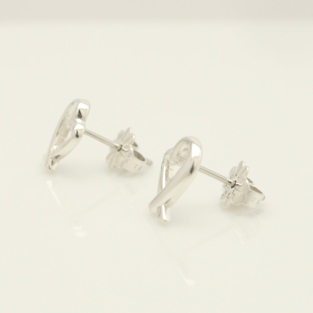 Tiffany & Co. Picasso Loving Heart Stud Earrings Sterling Silver 925 