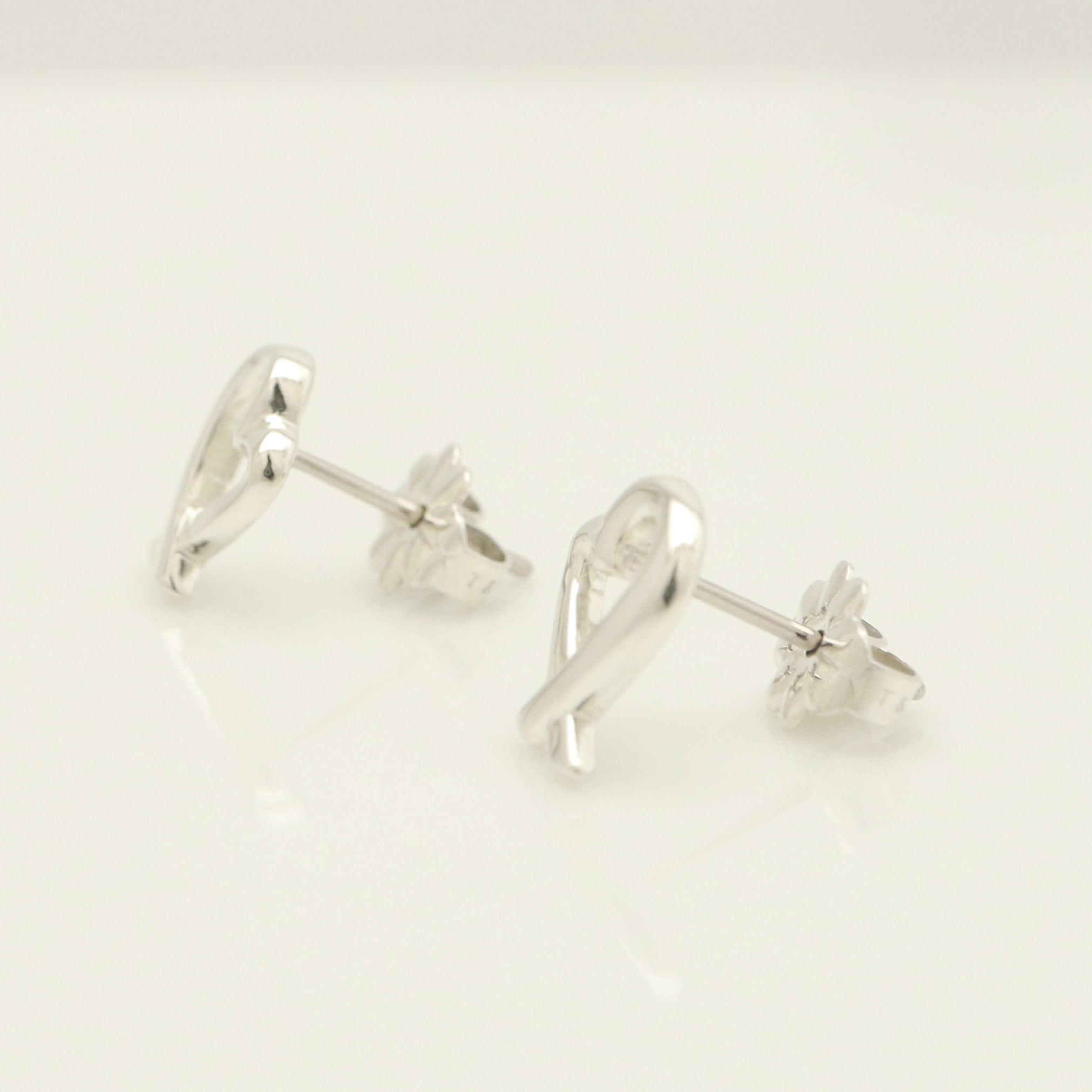 Tiffany & Co. Picasso Loving Heart Stud Earrings Sterling Silver 925 