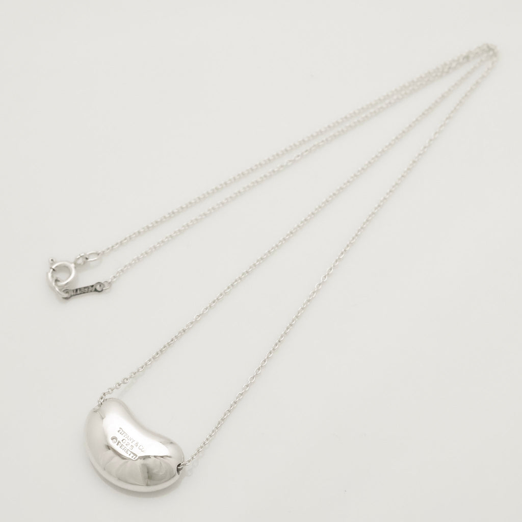  Tiffany & Co. Peretti Large  Bean Necklace  Sterling Silver 925 