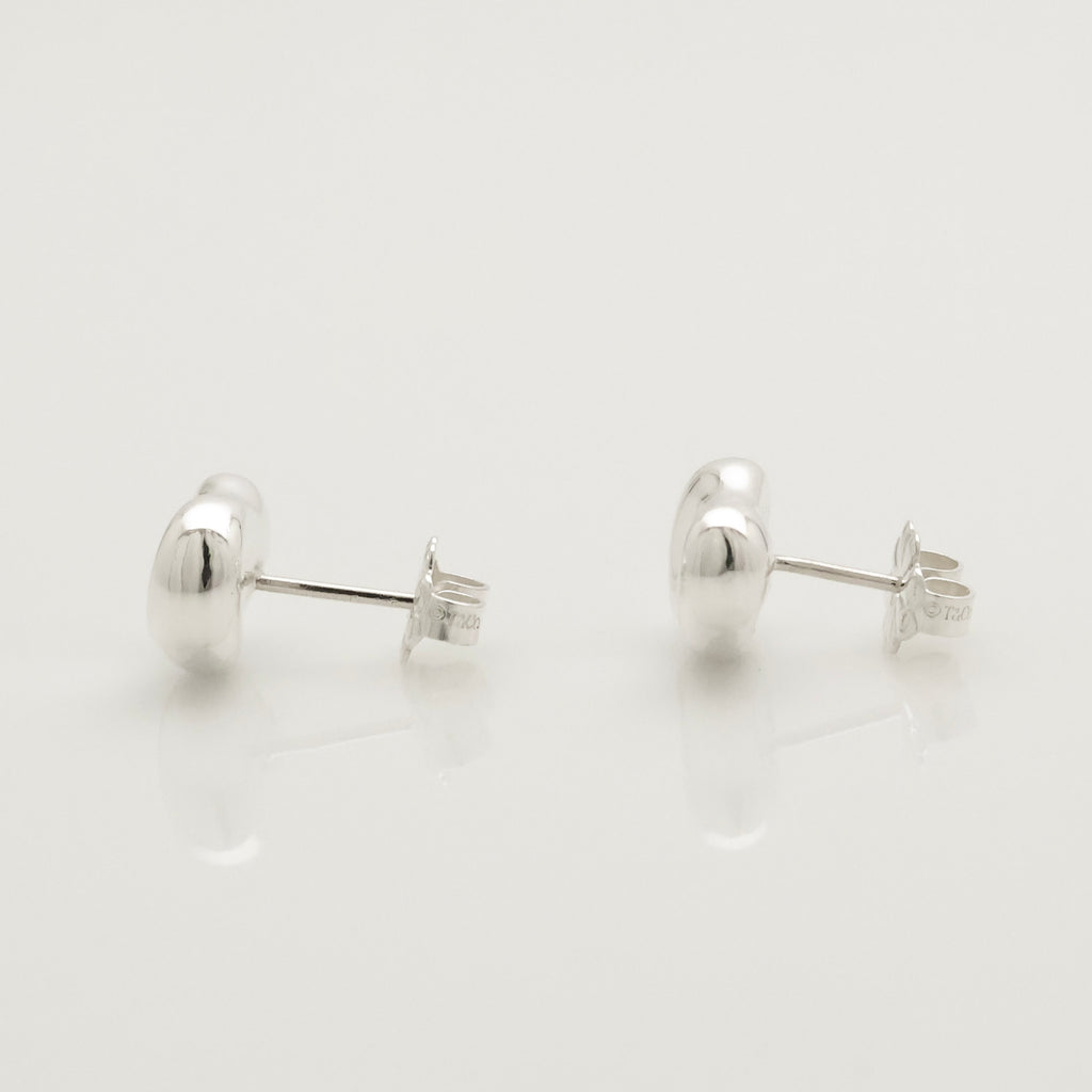 Tiffany & Co. Elsa Peretti Bean Design Earrings Sterling Silver 925