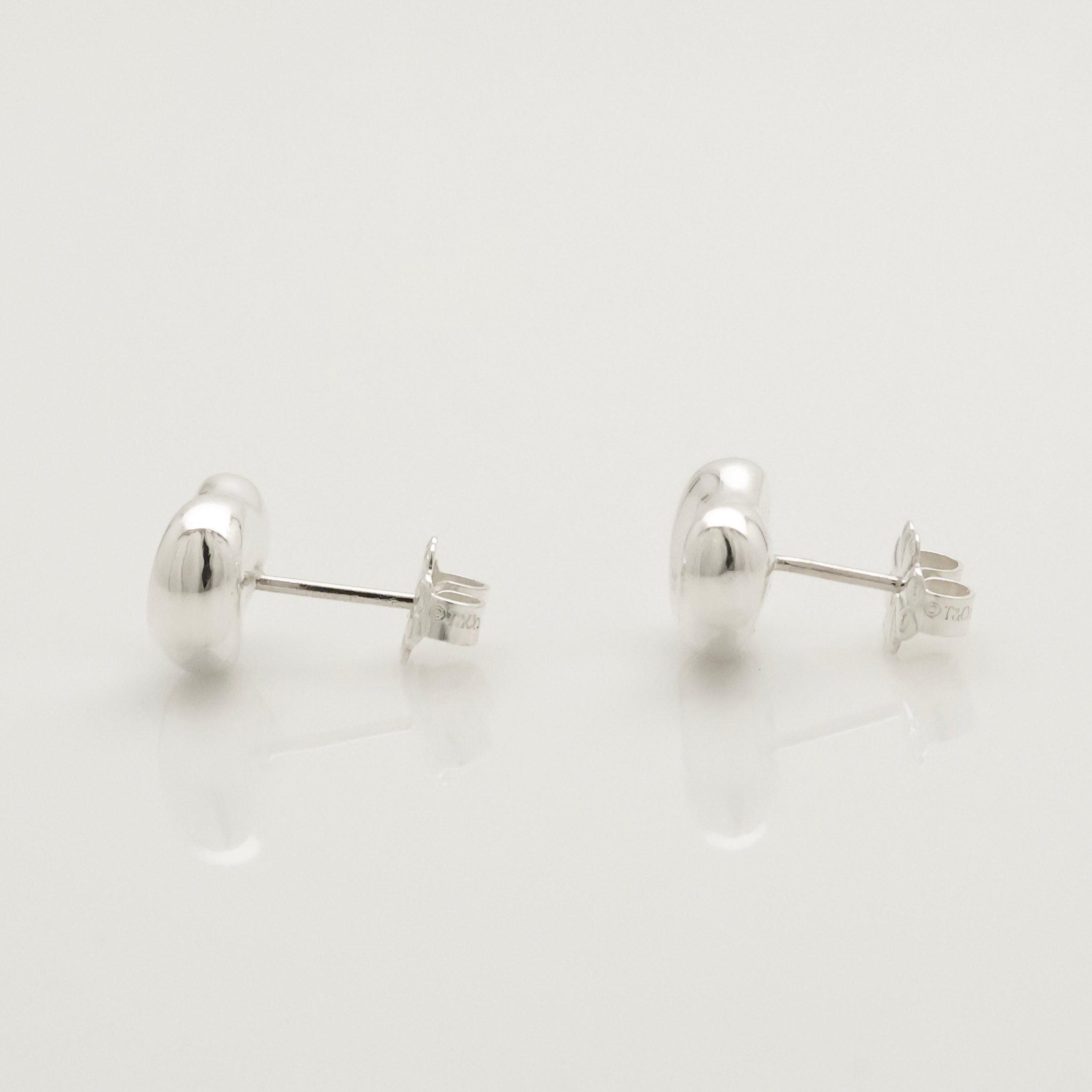 Tiffany & Co. Elsa Peretti Bean Design Earrings Sterling Silver 925