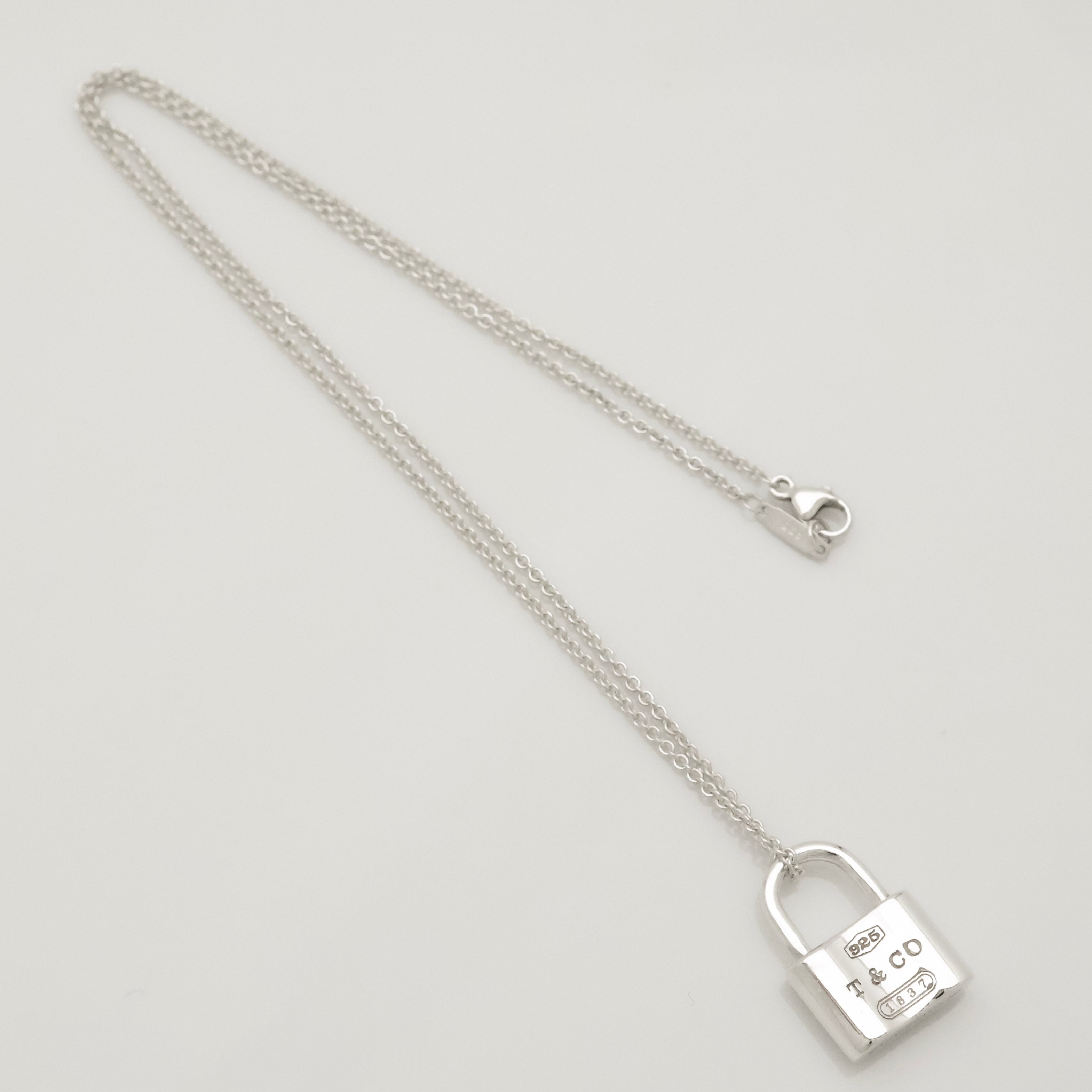 TIFFANY&Co. 1837 カデナ ロック チャーム ネックレス AG925