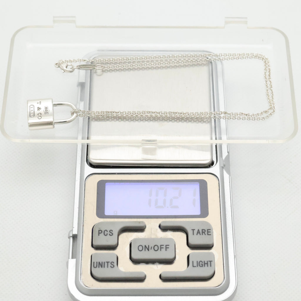 Tiffany & Co 1837 Padlock Necklace Pendant Sterling Silver 925 Chain