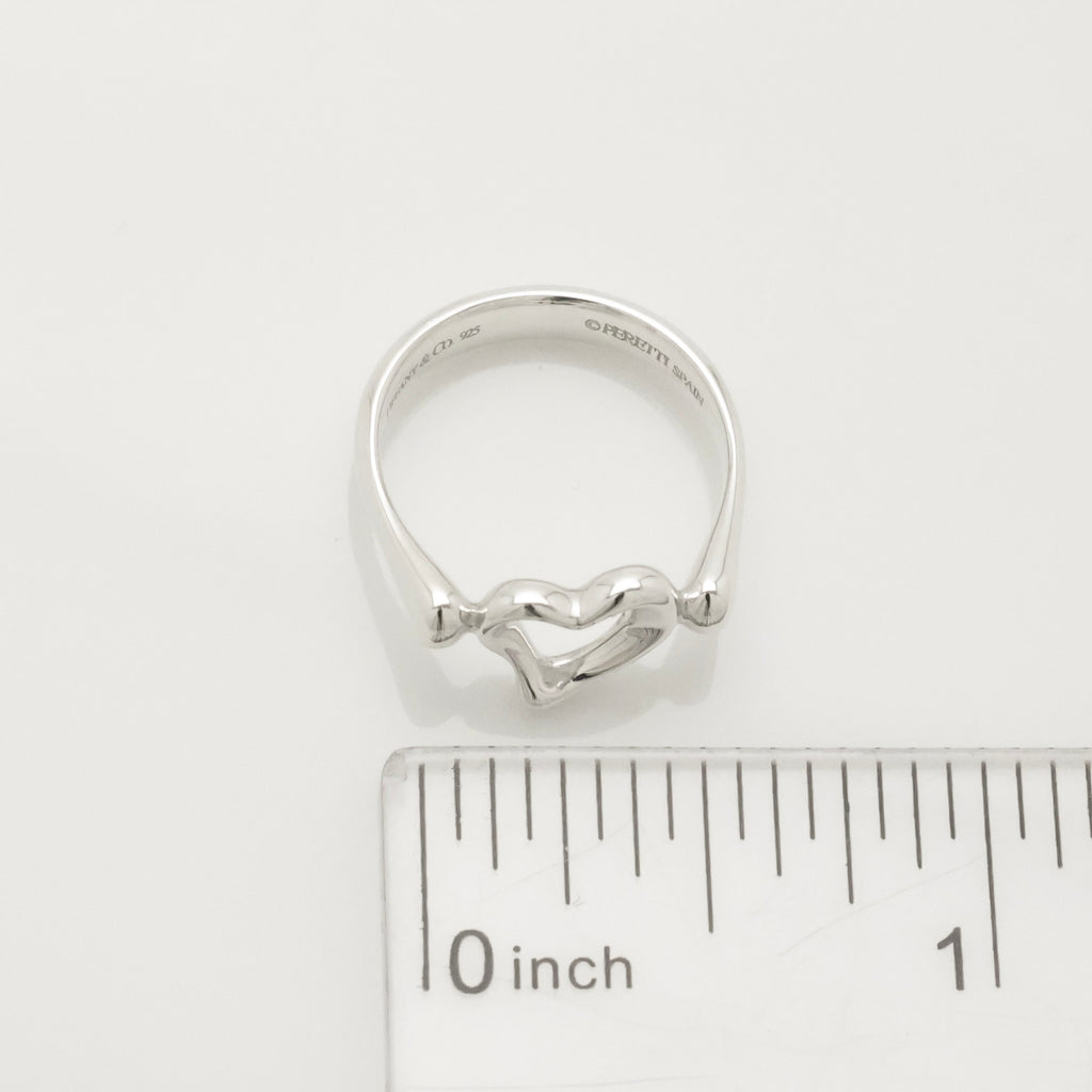 Tiffany & Co. Elsa Peretti Open Heart Ring Sterling Silver 925