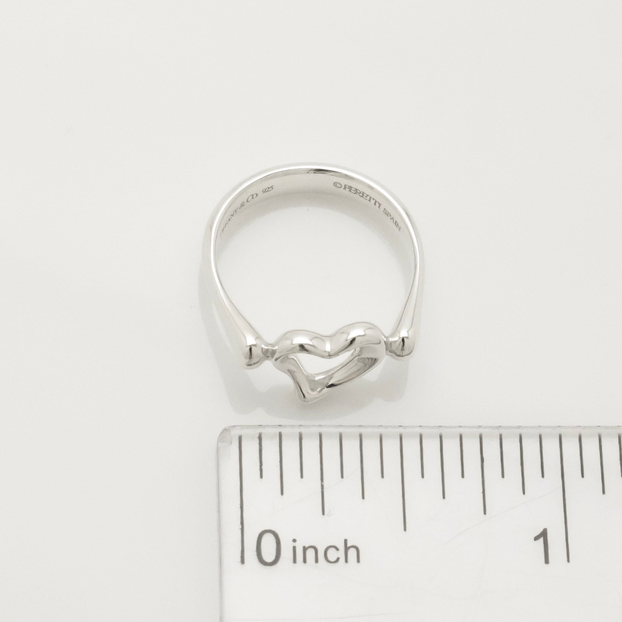 Tiffany & Co. Elsa Peretti Open Heart Ring Sterling Silver 925