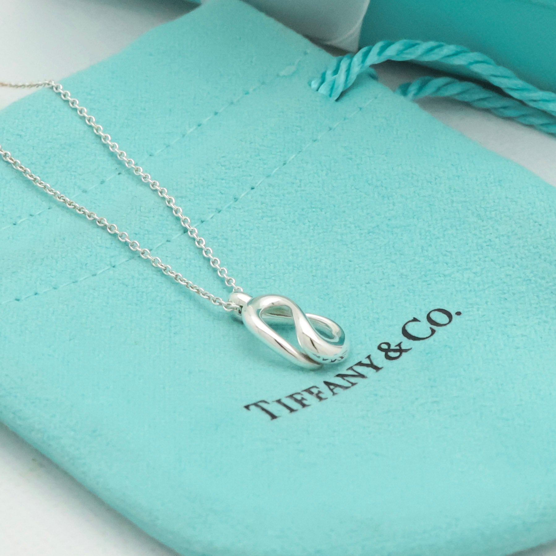 Tiffany & Co. Puff Heart Pendant Necklace Sterling Silver 925