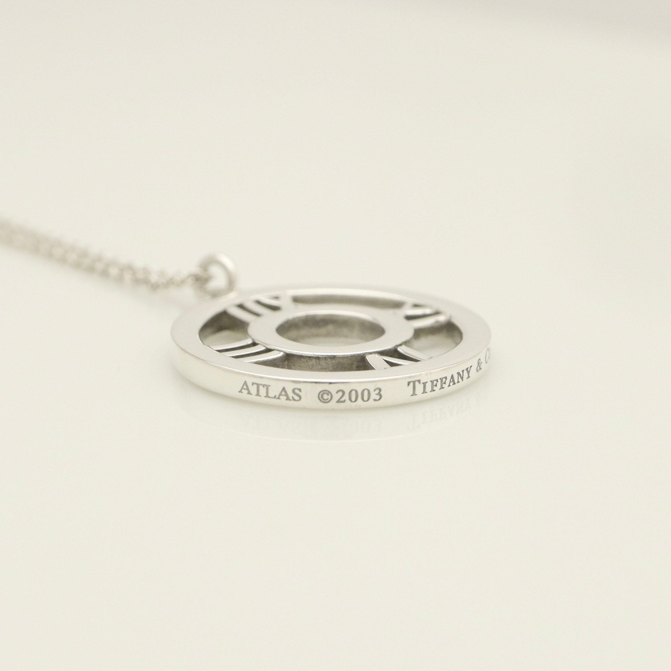  Tiffany & Co. Atlas Open Circle Necklace Sterling Silver 925