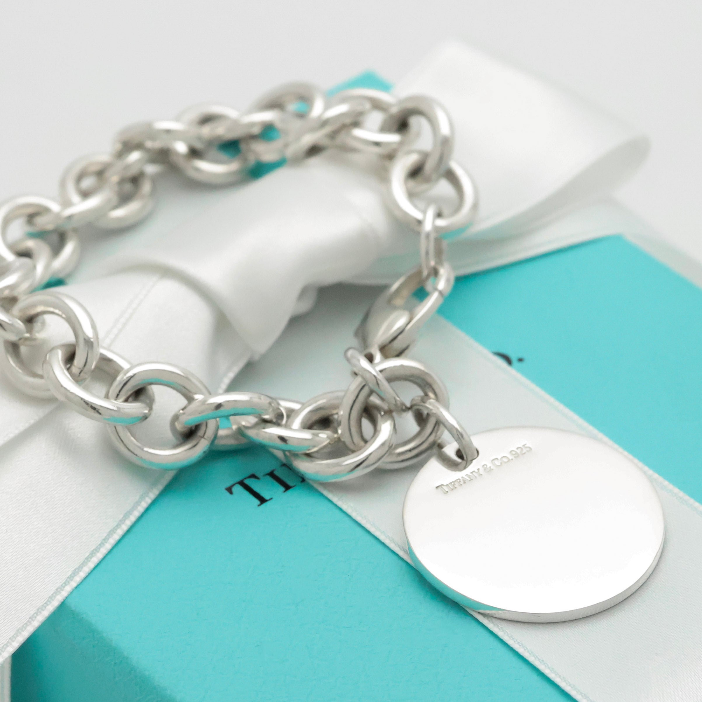 TIFFANY&Co. ラウンド タグ チェーン ブレスレット AG925