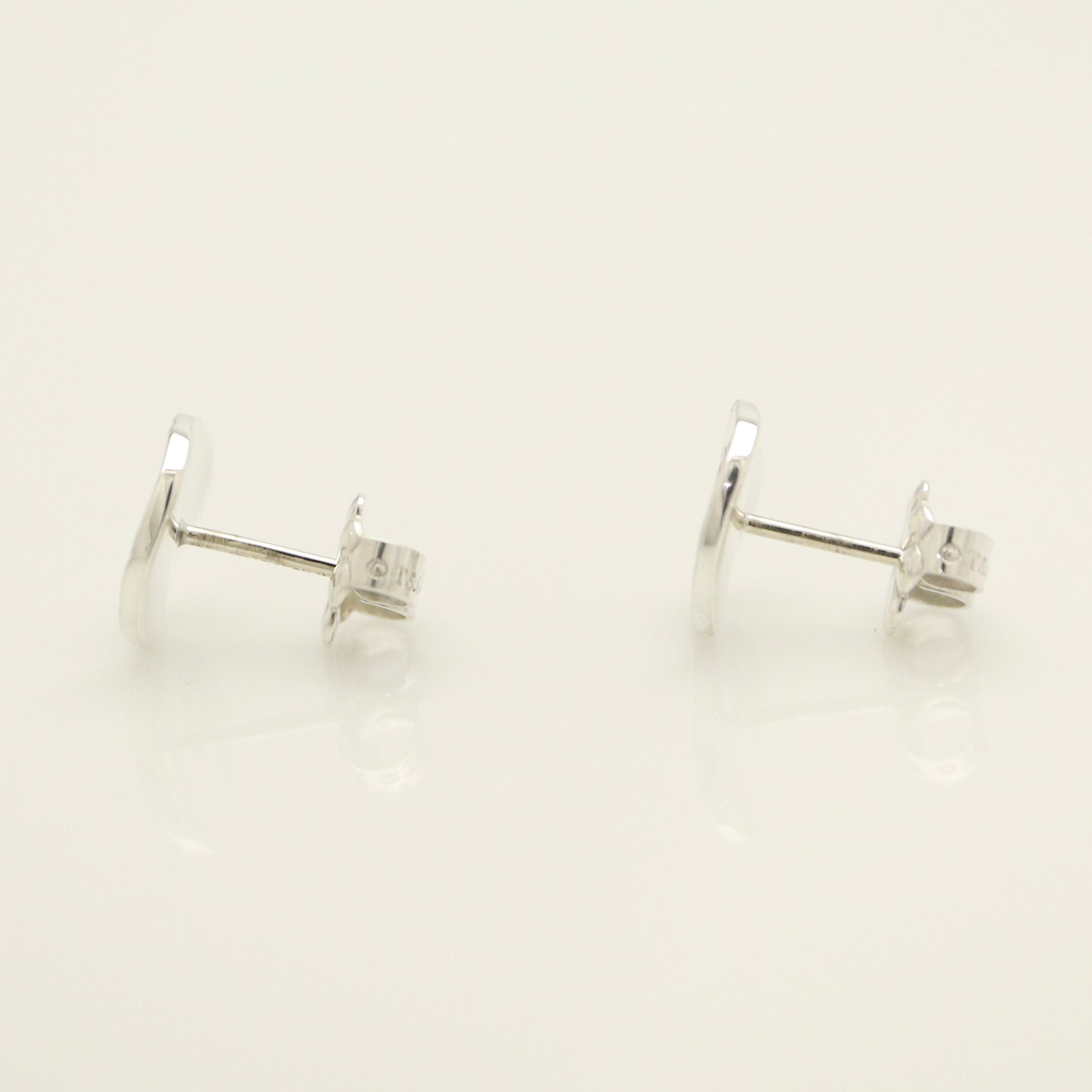 Tiffany & Co. Notes New York Wavy Circle Round Earrings Sterling Silver 925