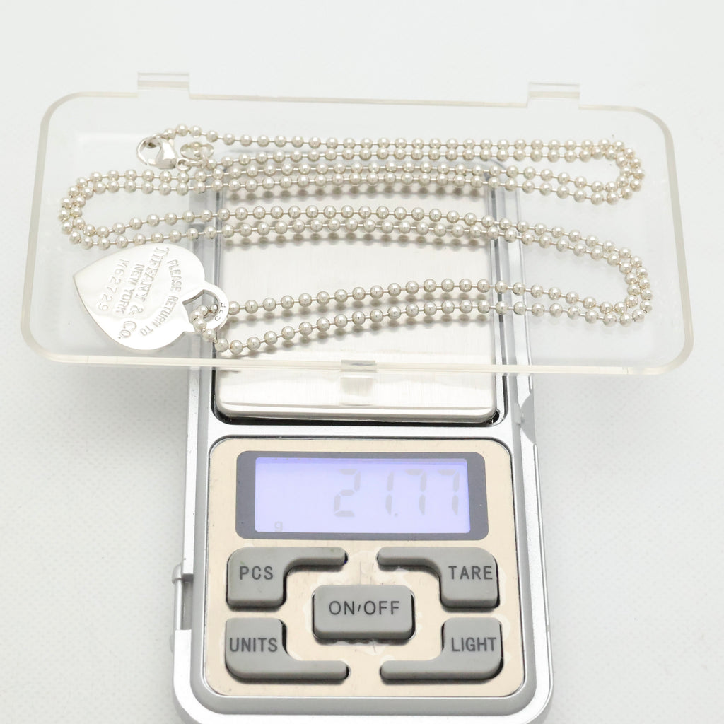 TIFFANY&Co. リターントゥ ティファニー ハート タグ ボール チェーン ネックレス AG925