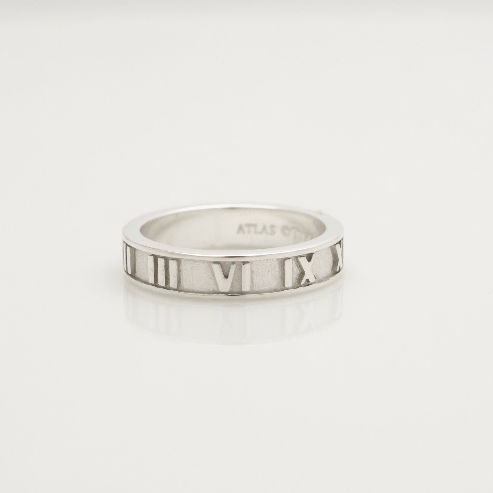Tiffany & Co. Atlas Ring Size US 5.25 Sterling Silver 925