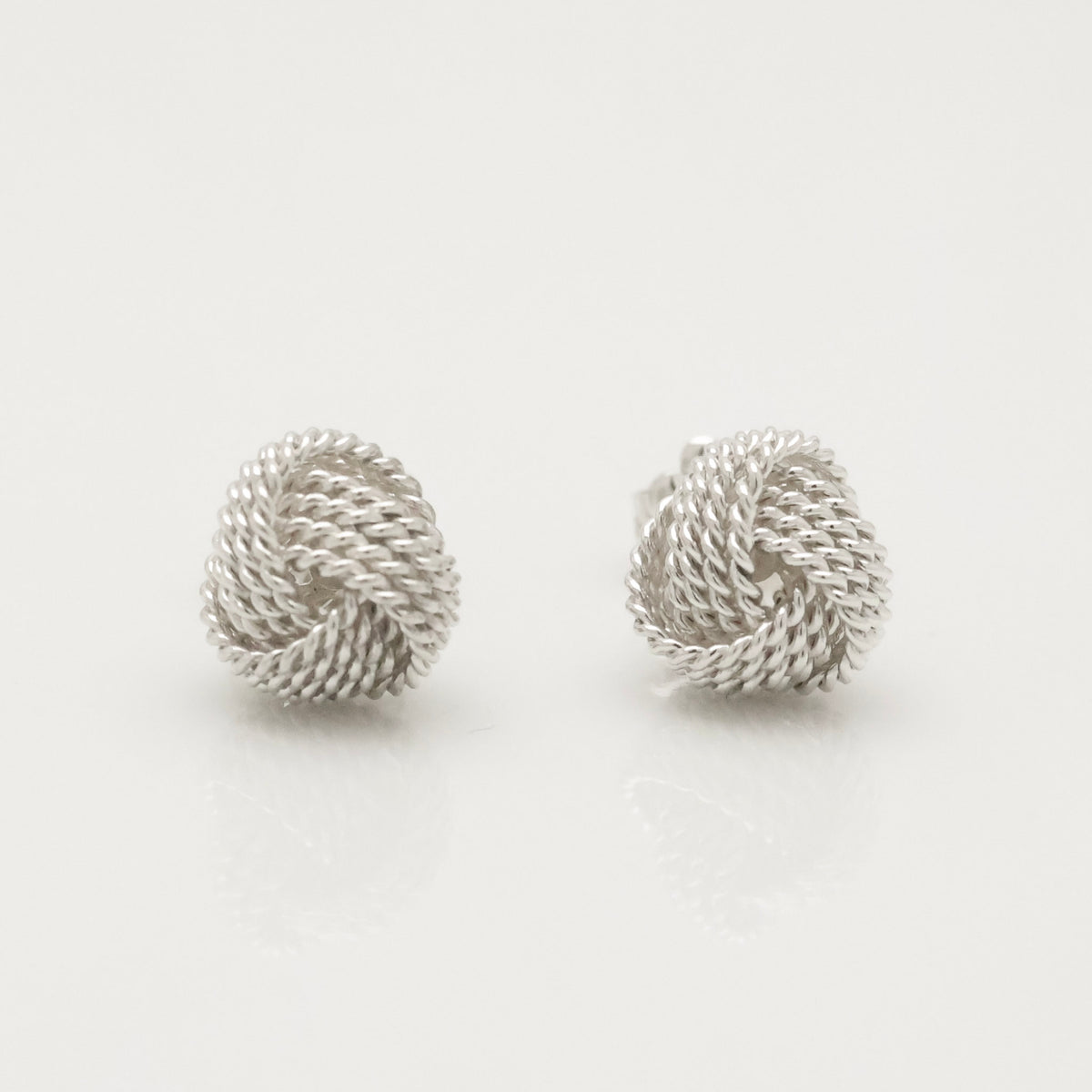 Tiffany & Co. Somerset Twist Knot Mesh Stud Earring Sterling Silver 925