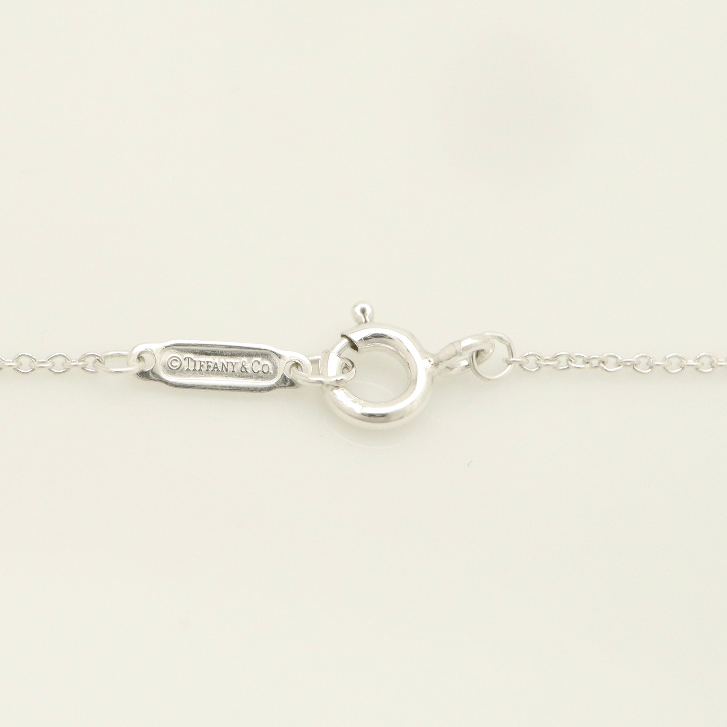 Tiffany & Co. Notes New York Large Wavy Round Circle Necklace Sterling Silver 925